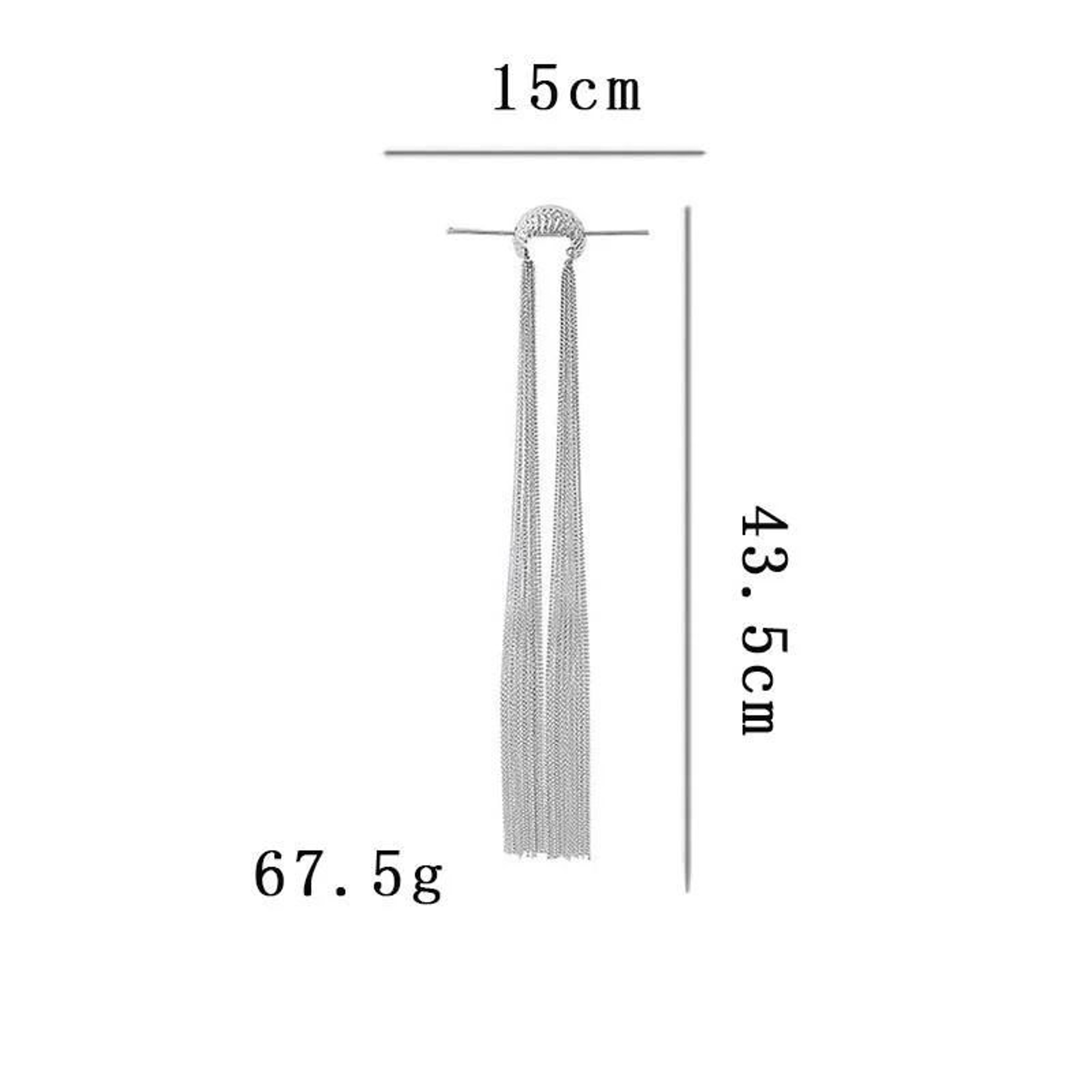 Silver Tassel Chain Hair Stick 5