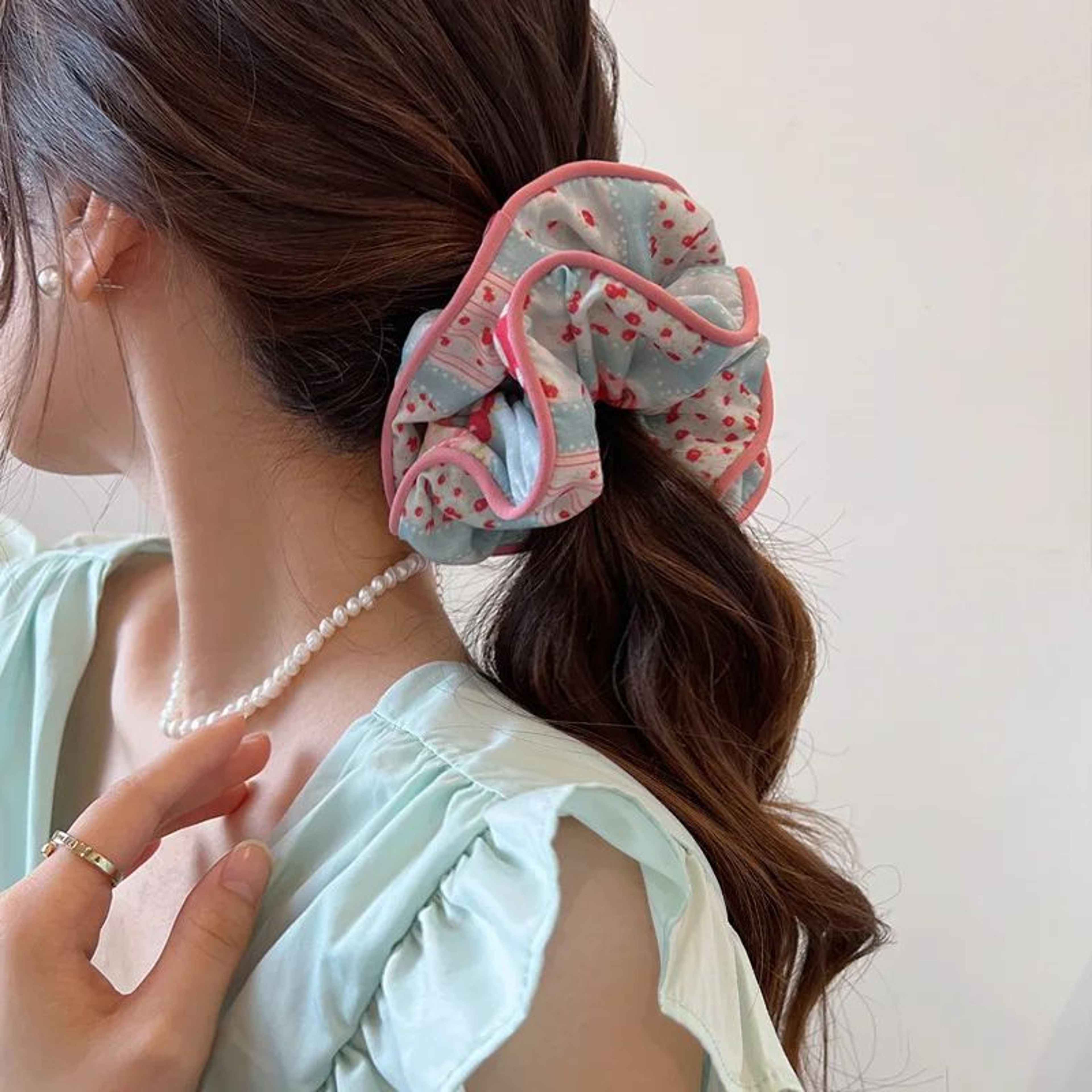 Oversized Printed Hair Scrunchie 9