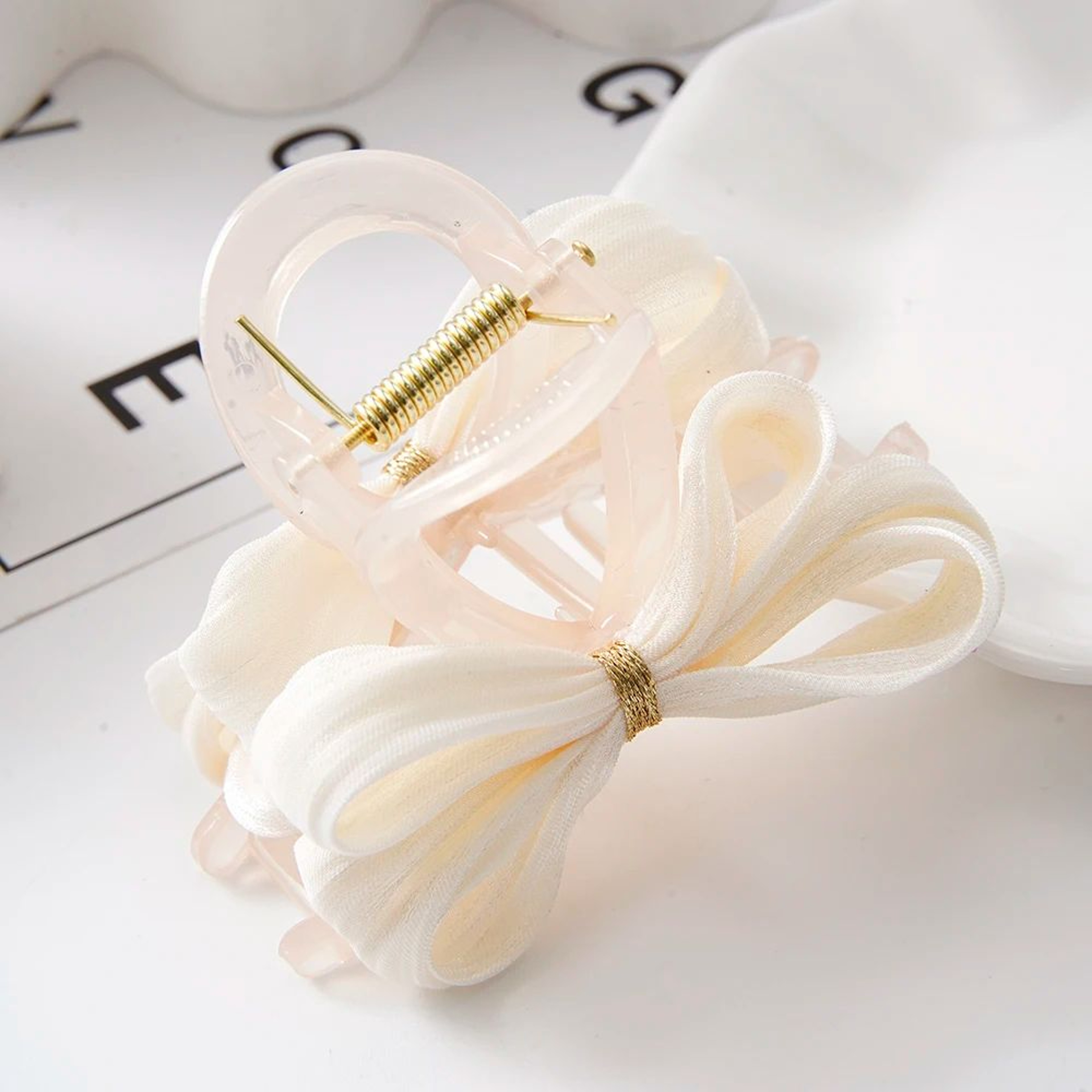 Elegant Ribbon Bow Hair Claw 6