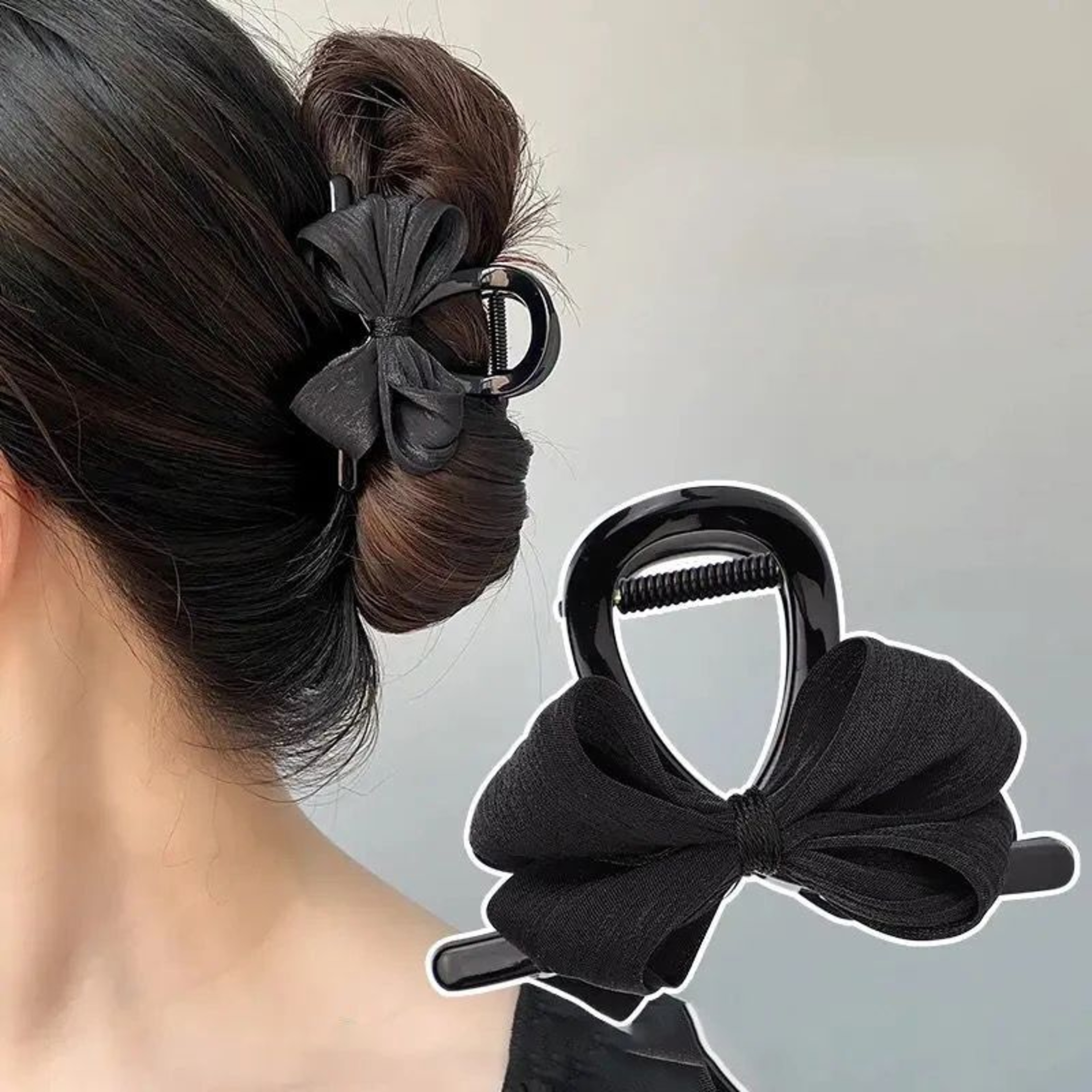Elegant Ribbon Bow Hair Claw 0