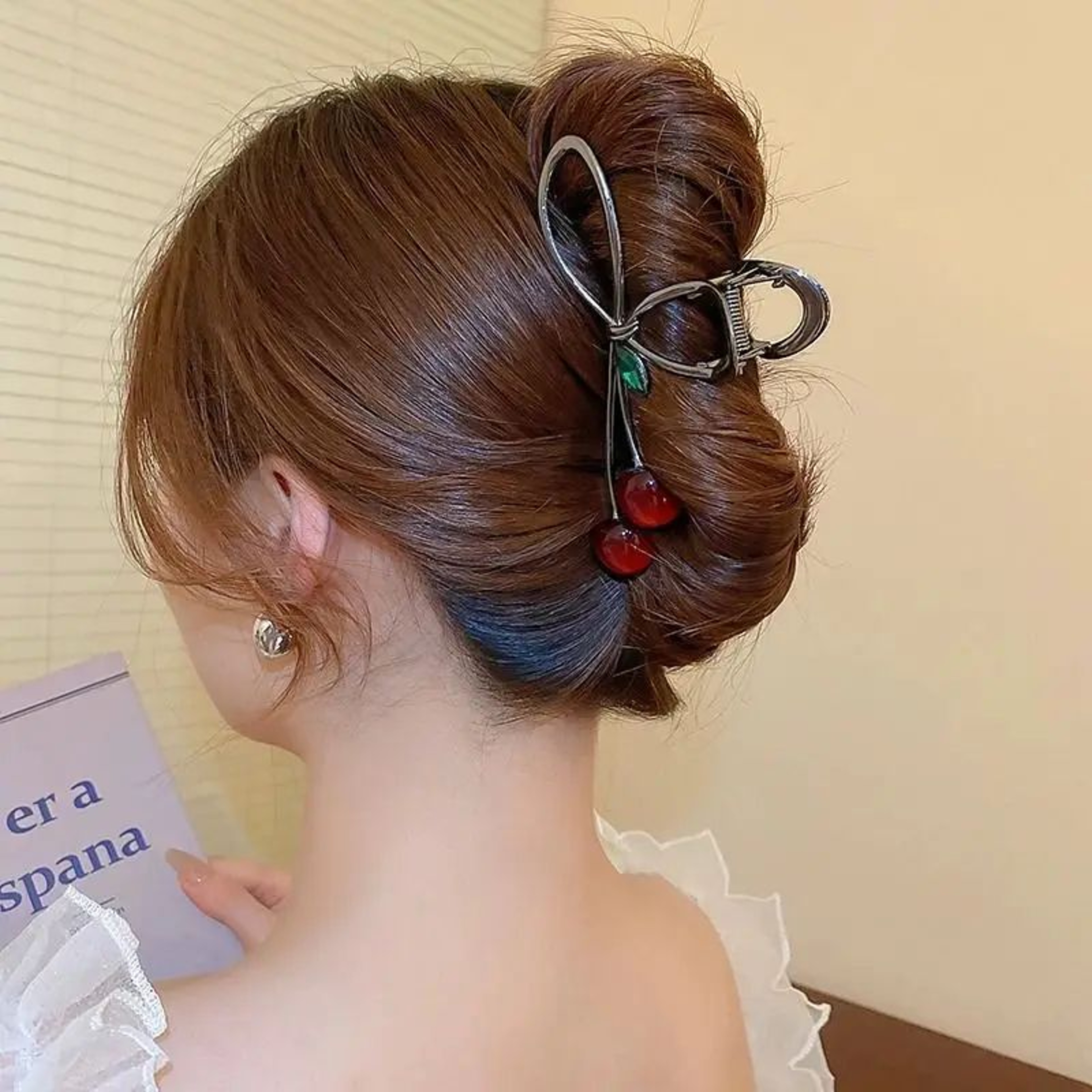 Cherry Bow Hair Claw 2