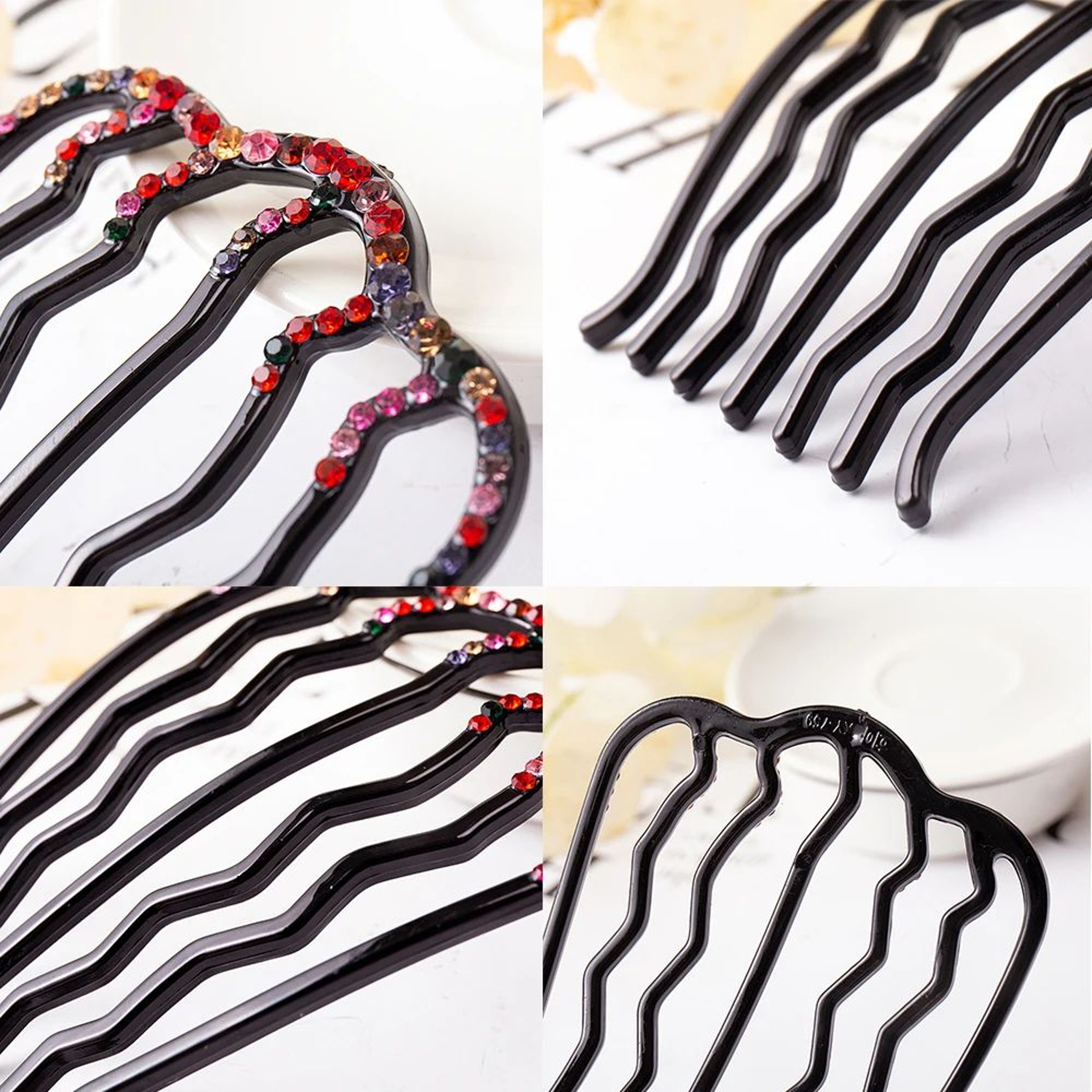 Crystal Rhinestone Bun Hair Comb 2