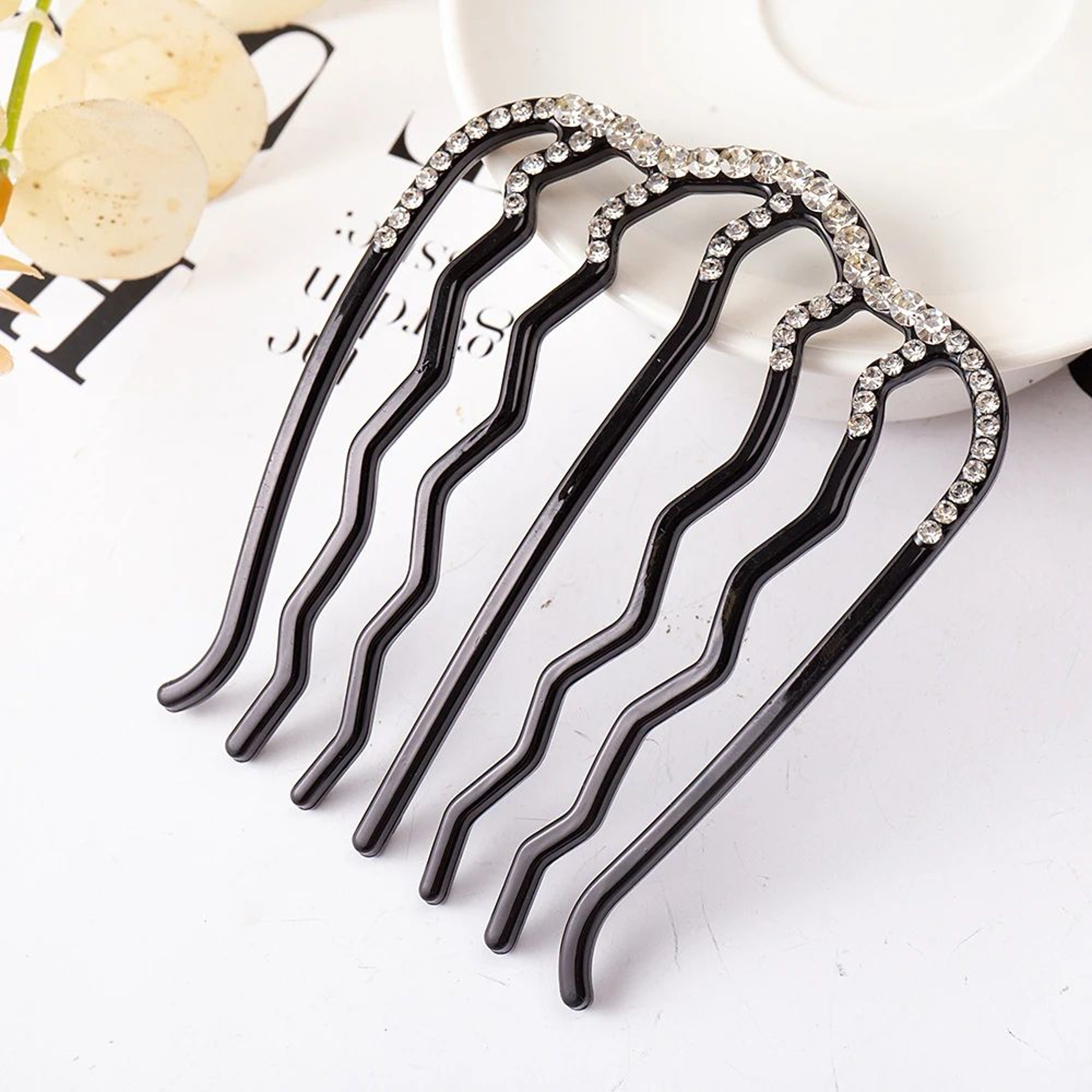 Crystal Rhinestone Bun Hair Comb 9