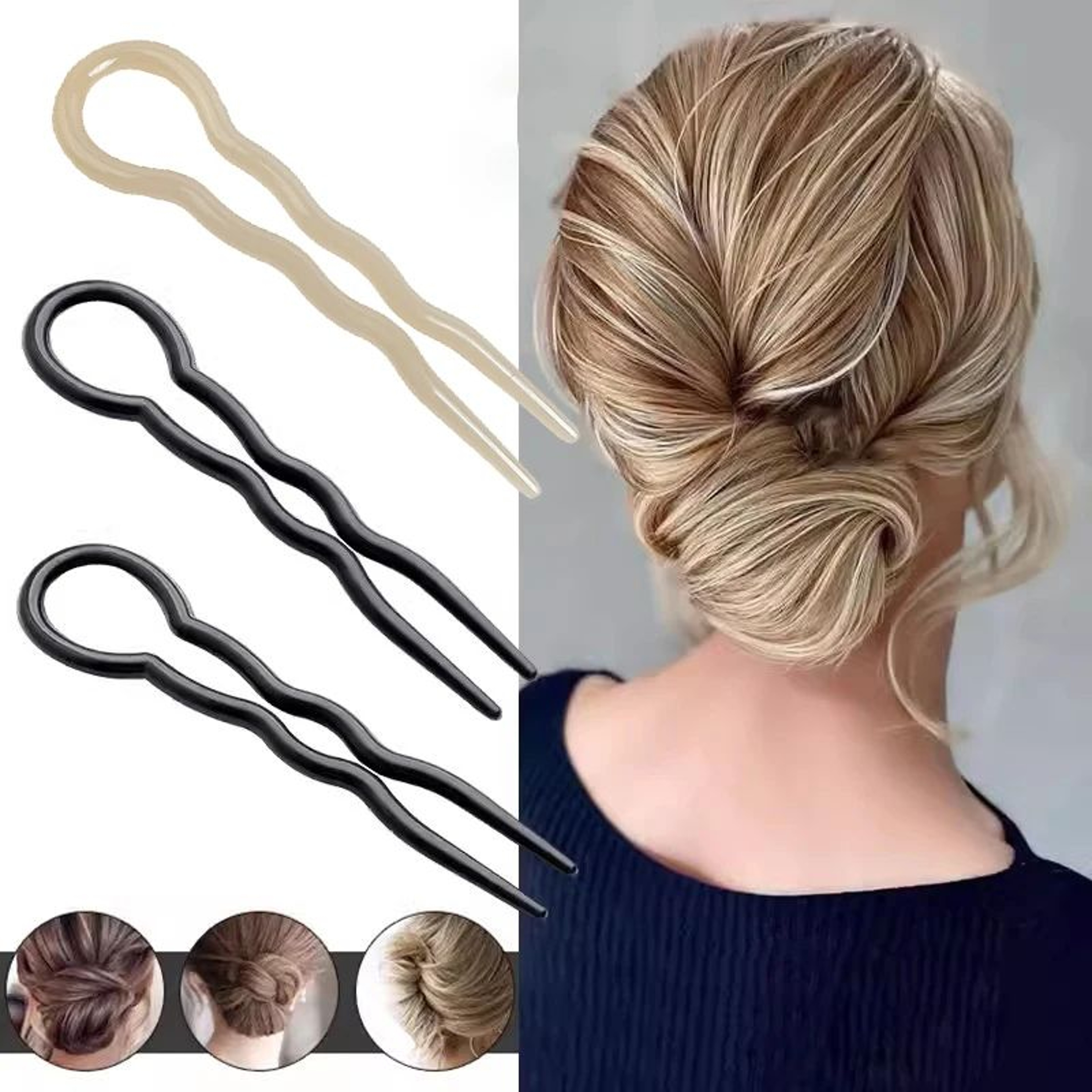 Vintage U Shape Bun Hair Stick 1