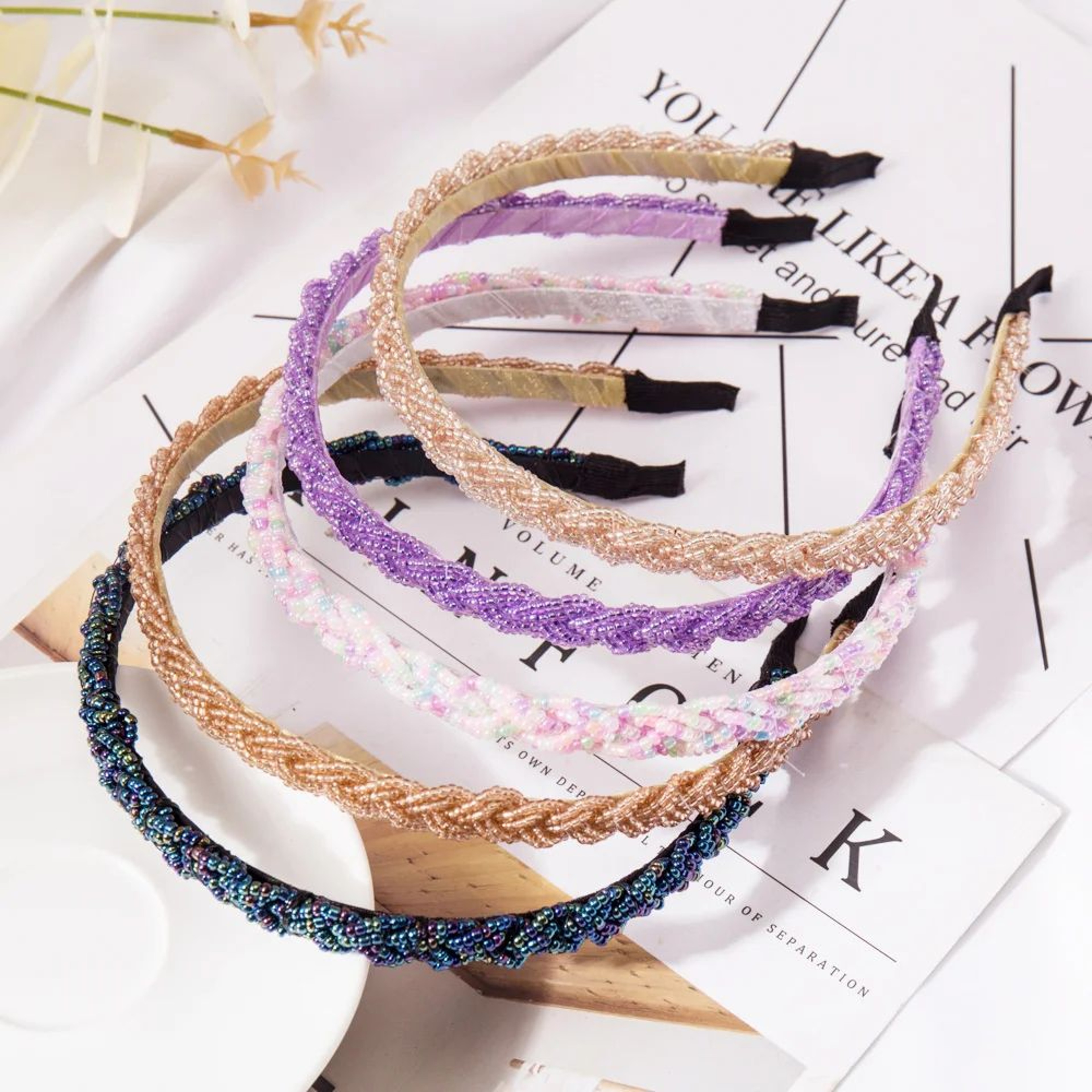 Vintage Crystal Beaded Headband 2