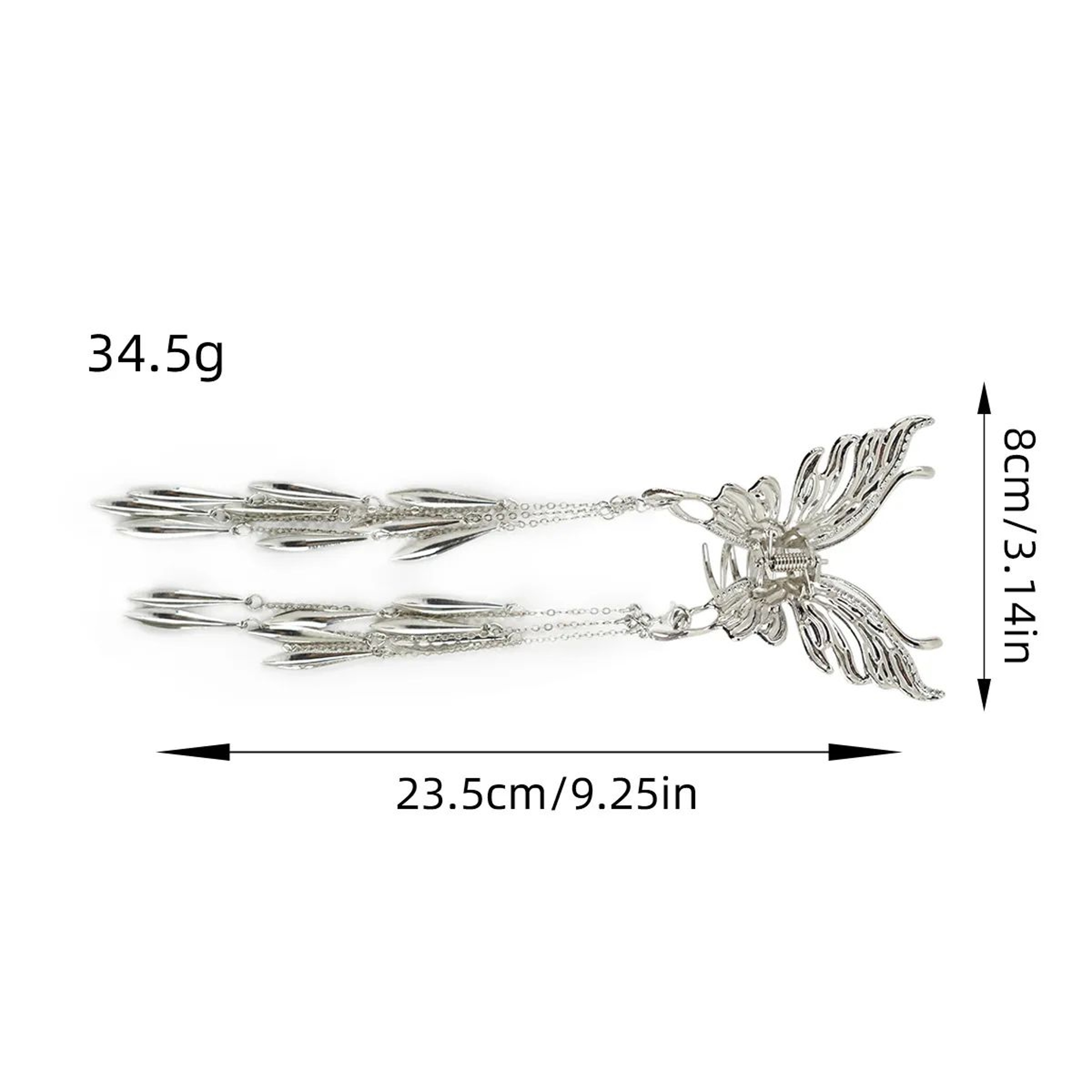 Butterfly Pearl Tassel Hair Claw 5