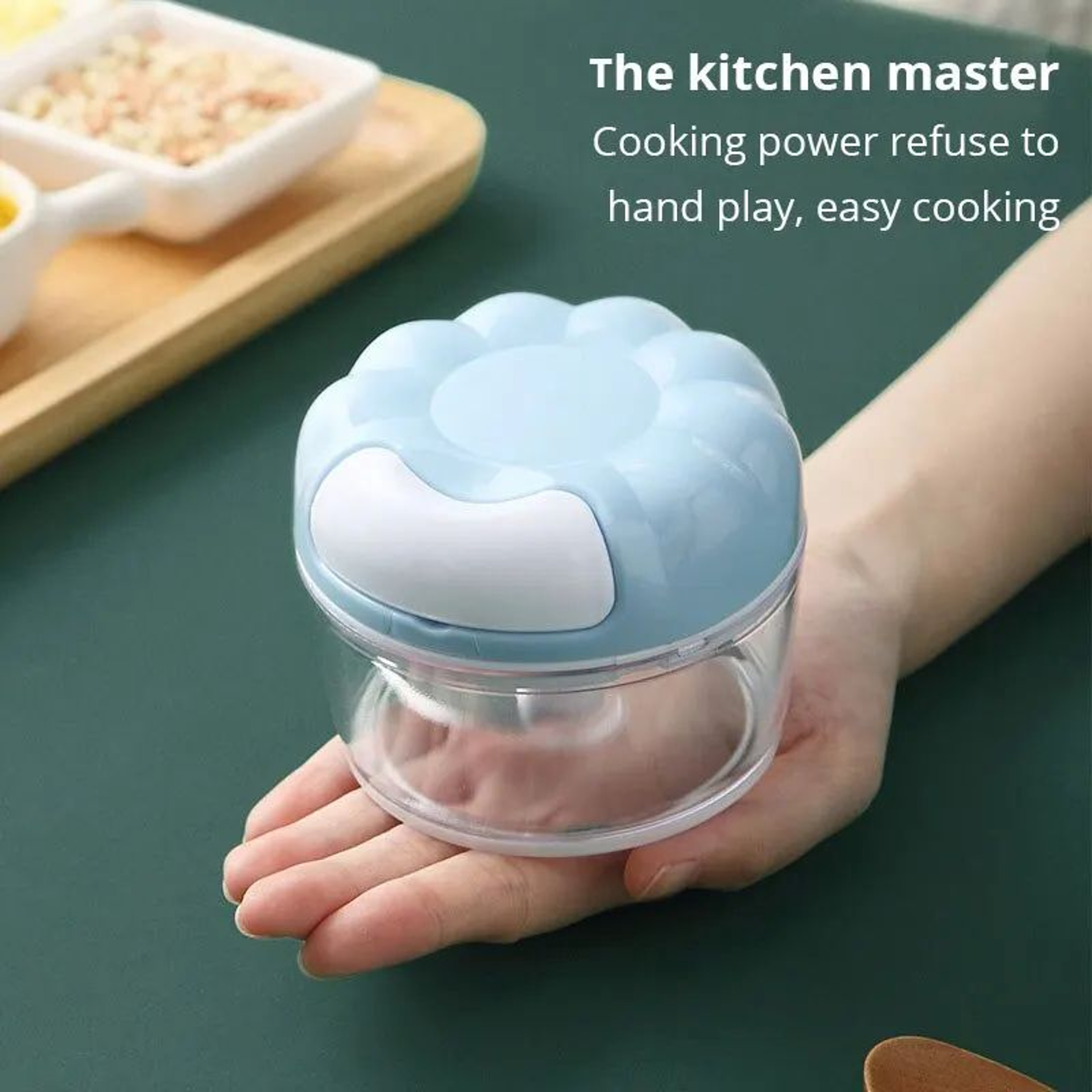 Hand Pull Garlic Food Chopper 3