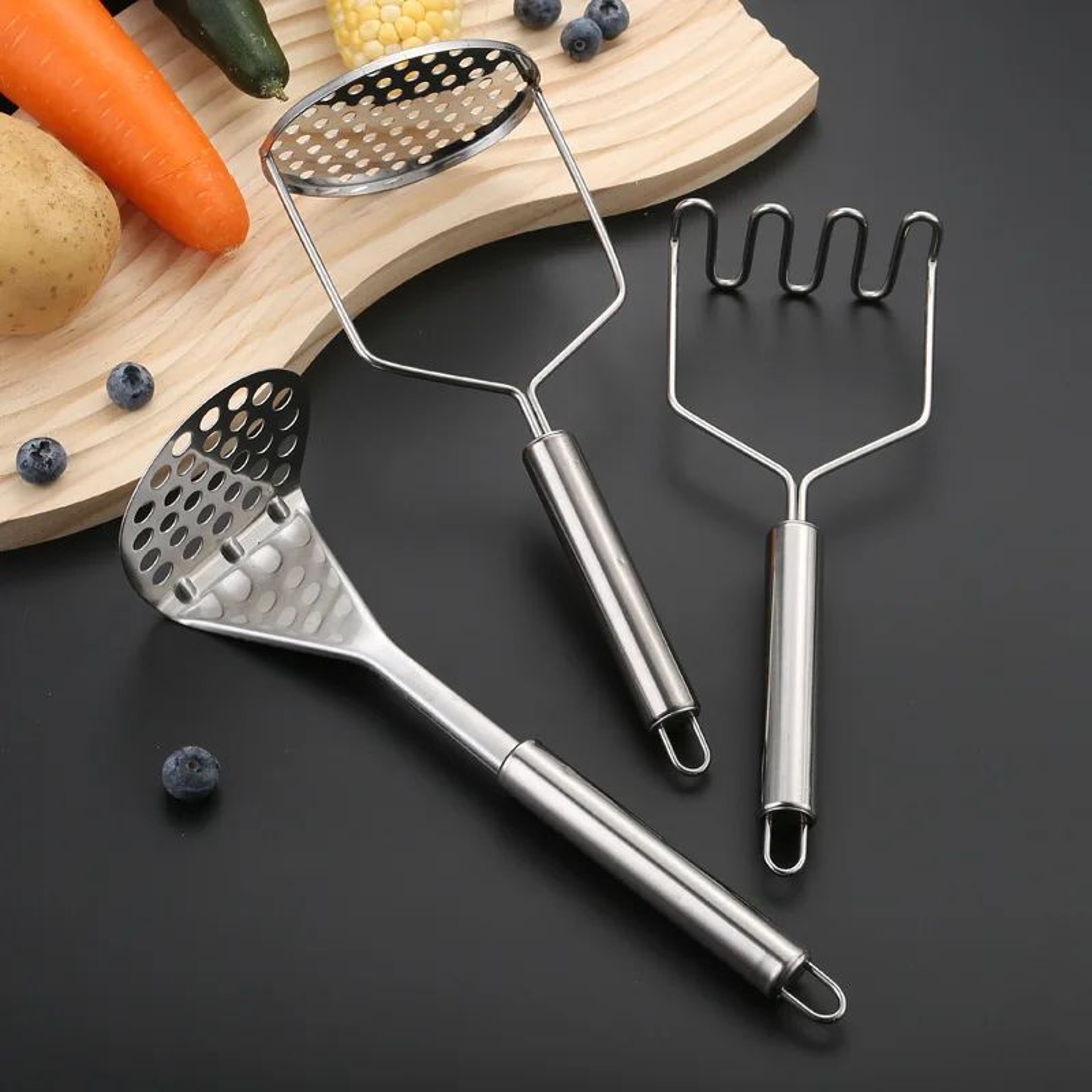 Stainless Steel Potato Masher And Vegetable Crusher 0