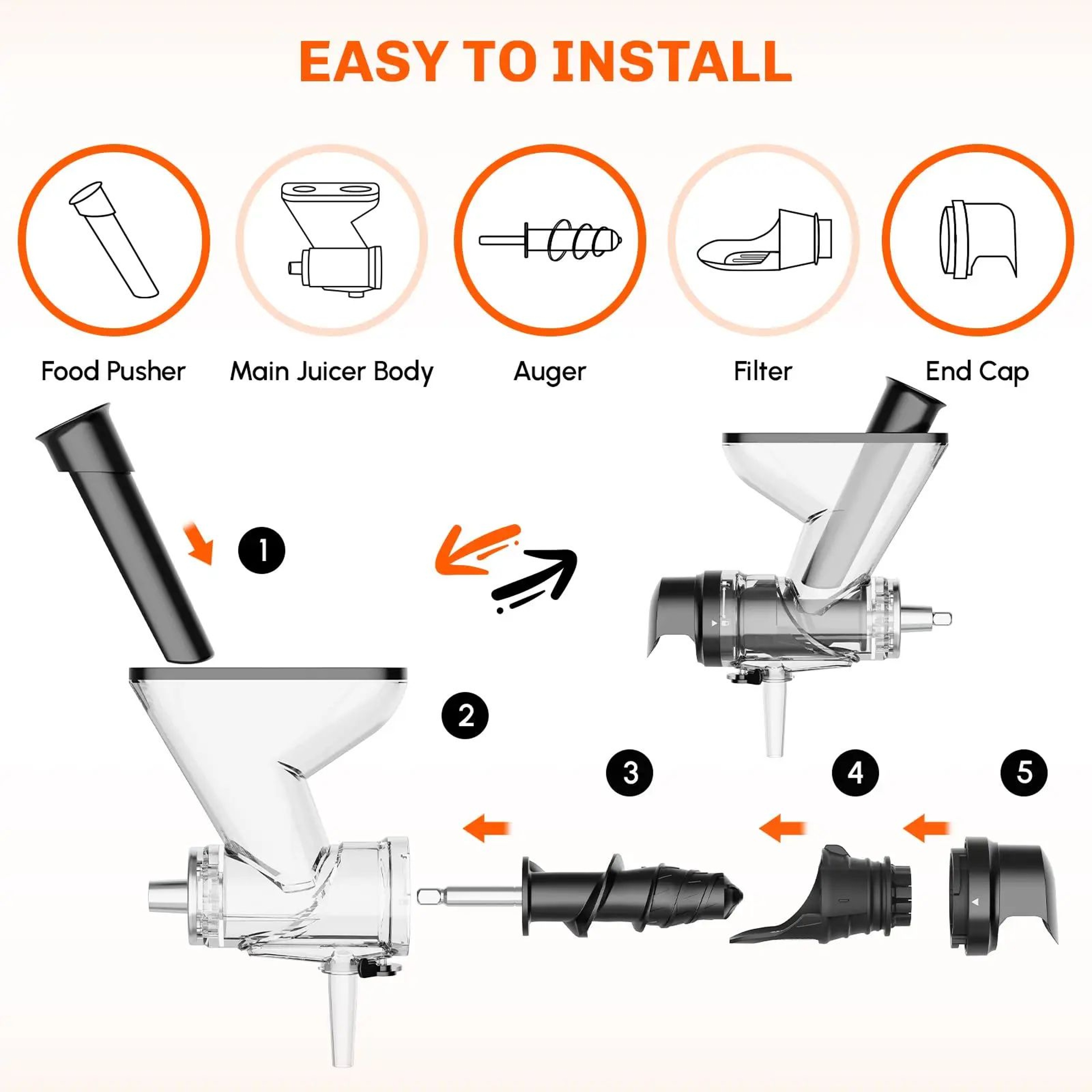 Slow Cold Press Juicer Stand Mixer Attachment 3