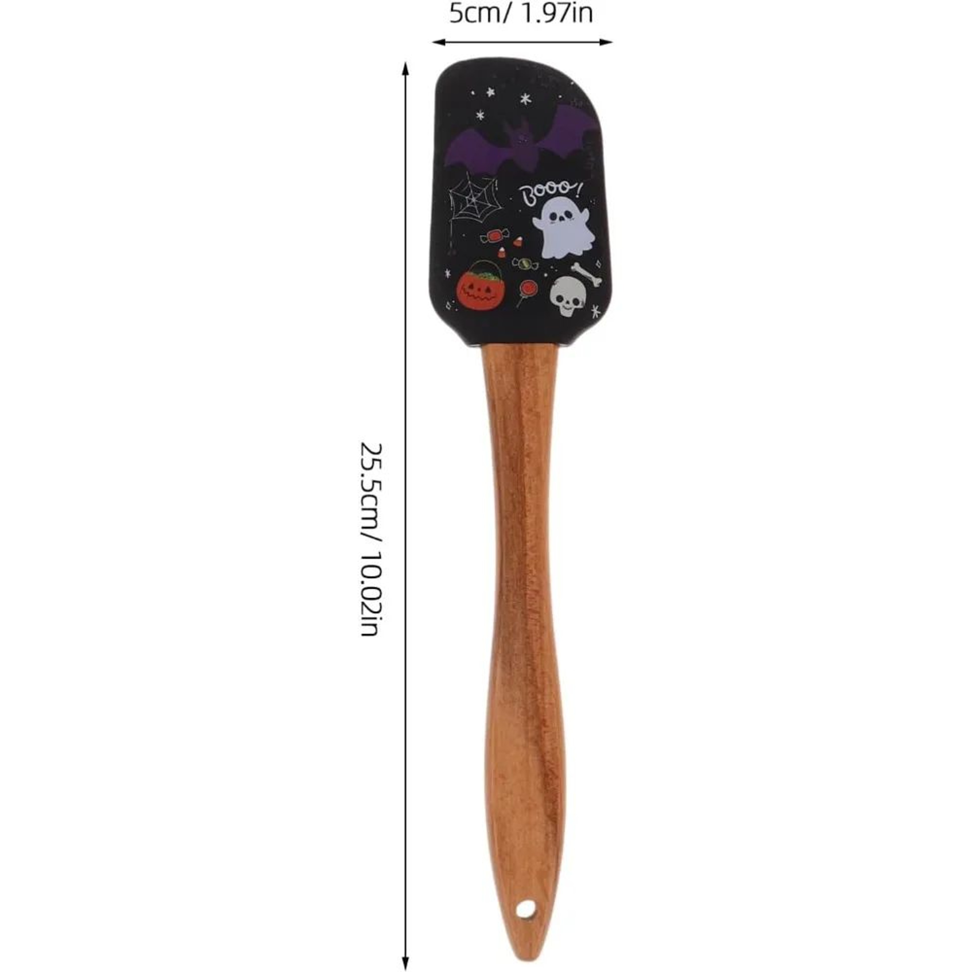 Halloween Silicone Baking Spatula With Wooden Handle 5