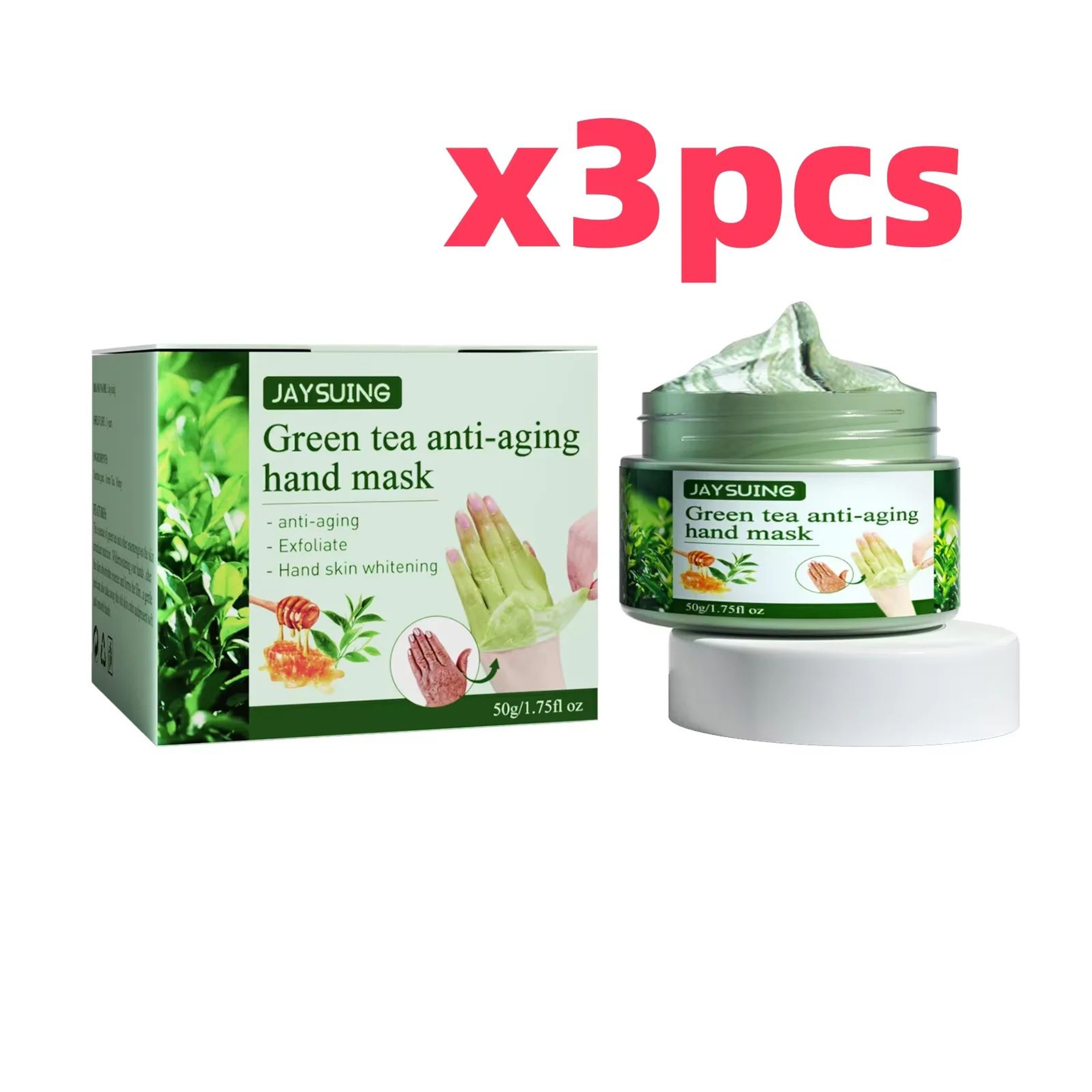 Green Tea Moisturizing And Exfoliating Hand Mask 8