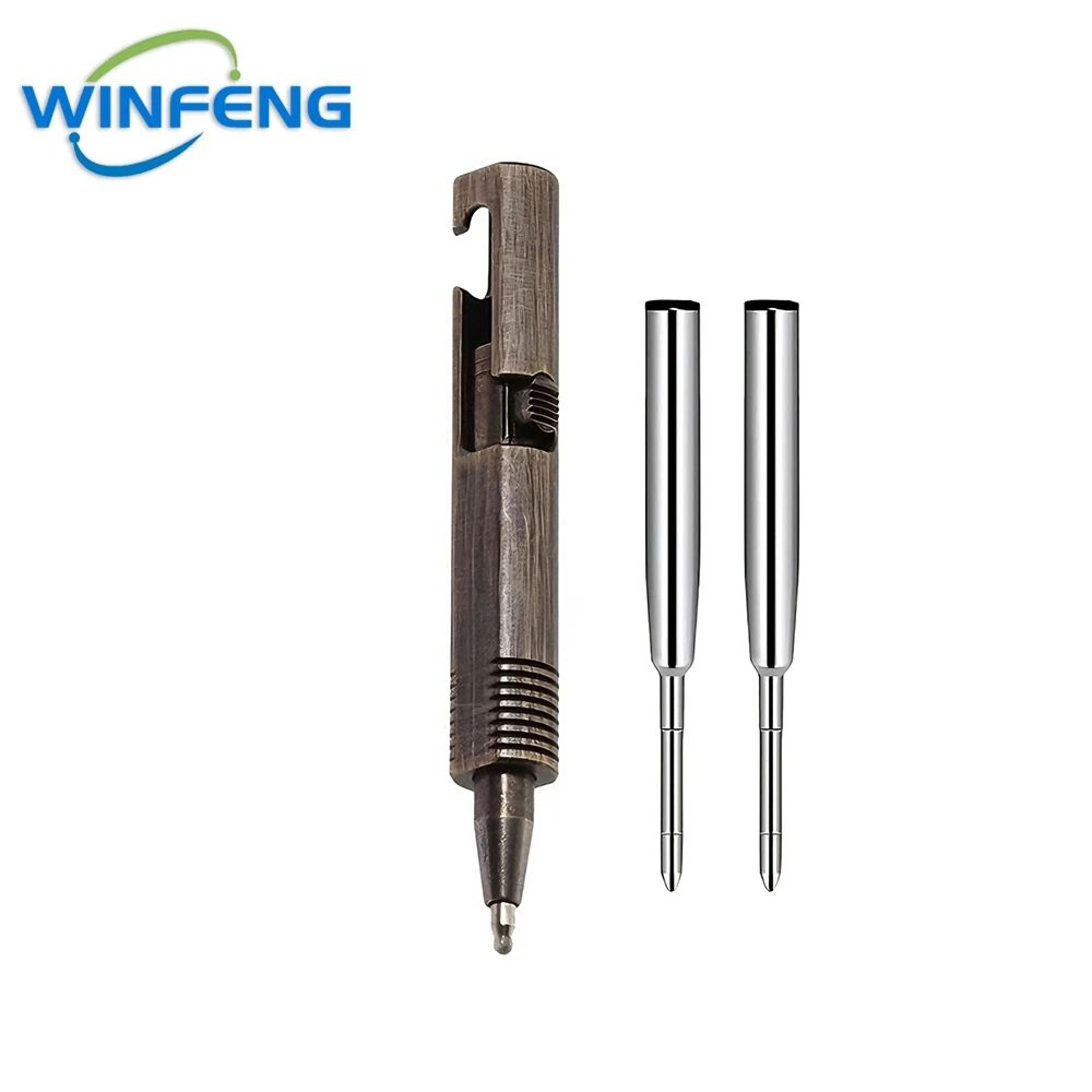 Mini Brass Bolt Action Ballpoint Pen 8