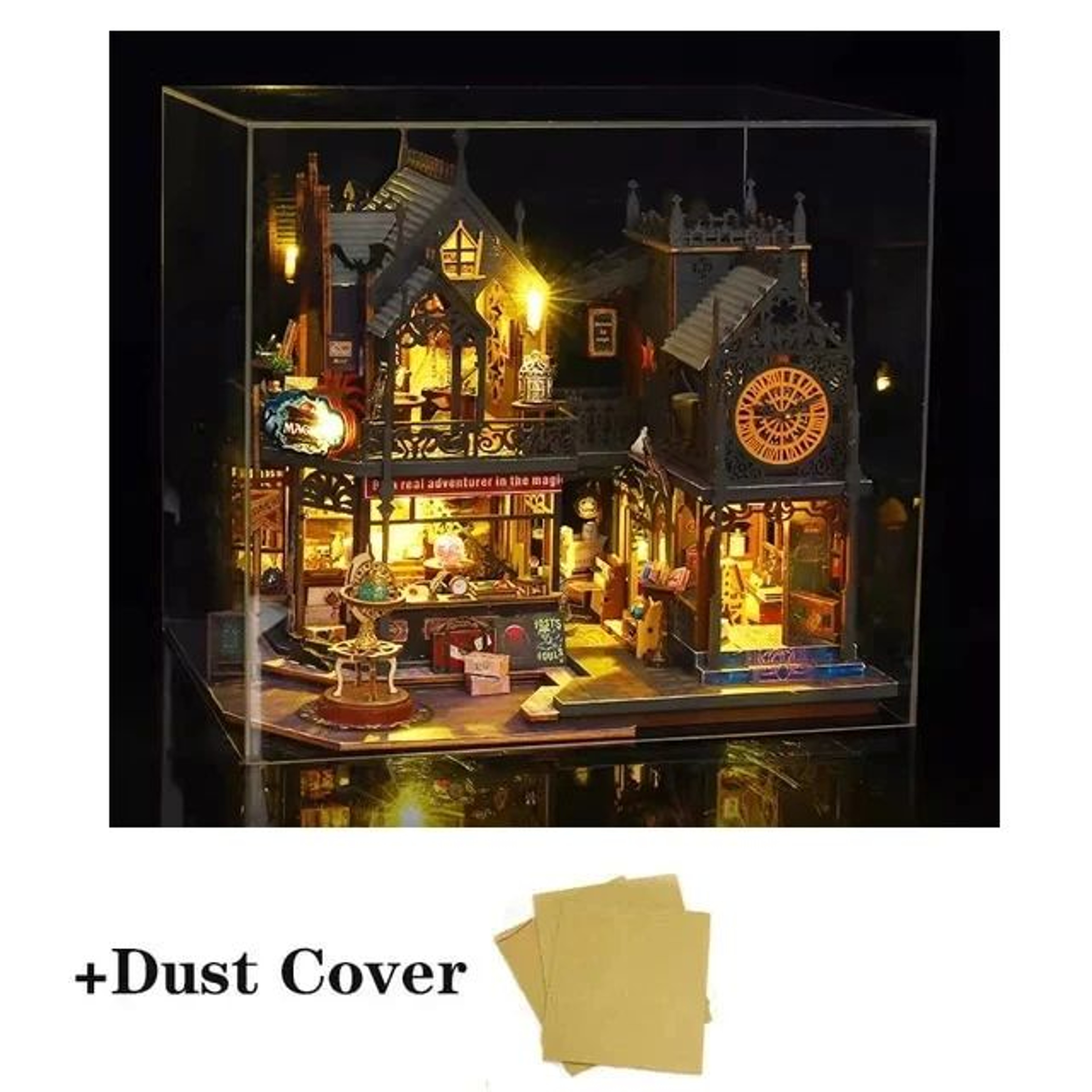 DIY Wooden Dollhouse Kit With Miniature Furniture 6