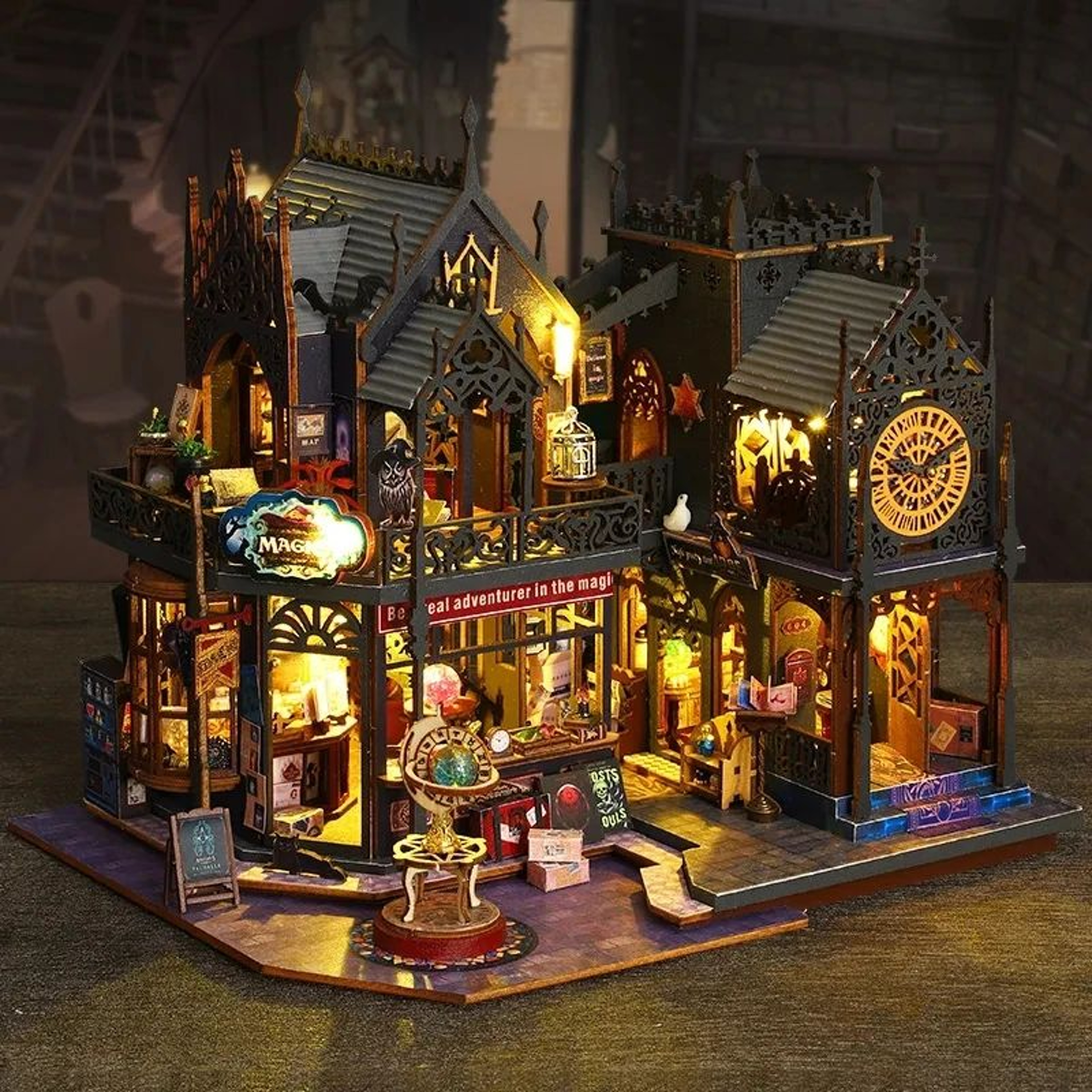 DIY Wooden Dollhouse Kit With Miniature Furniture 2