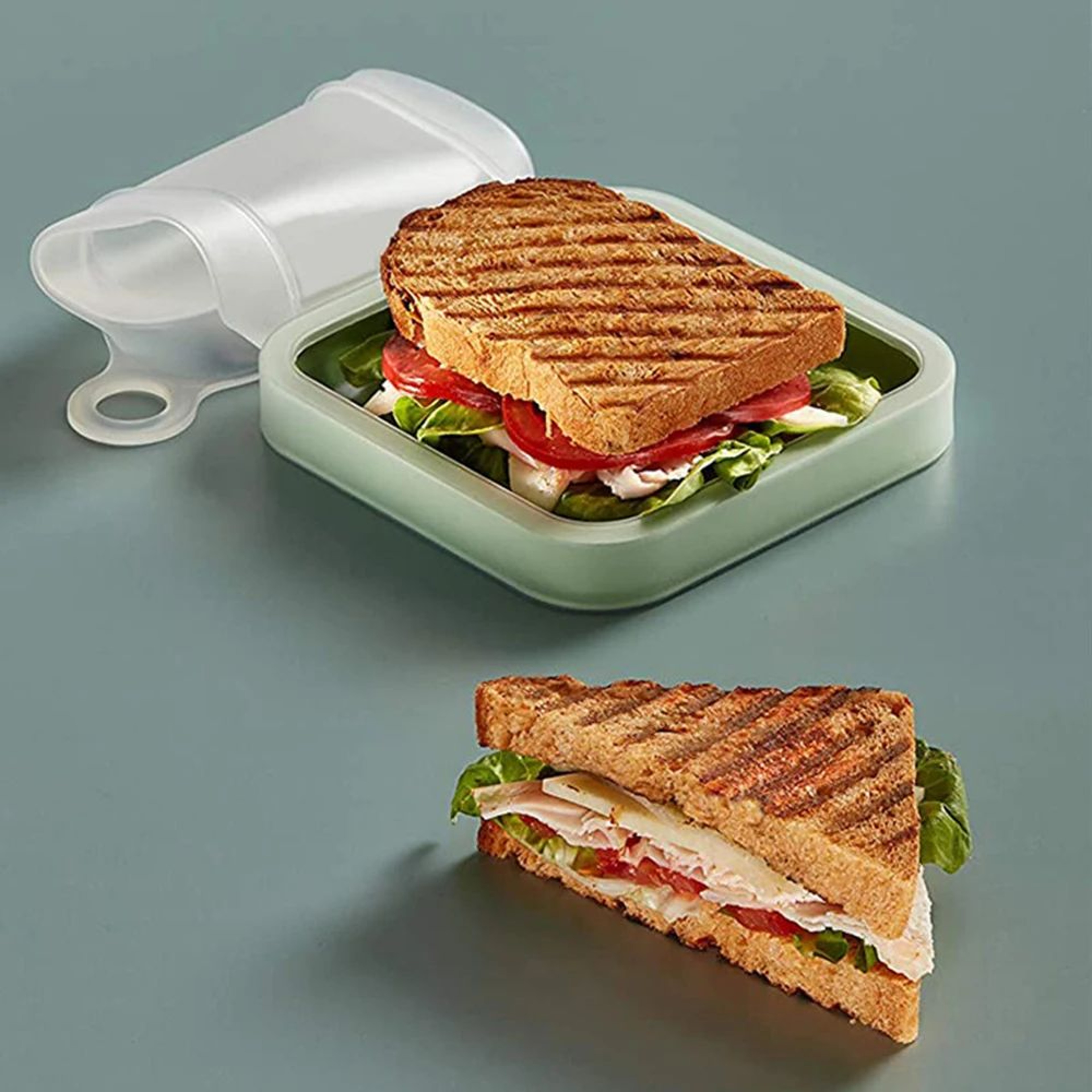 Compartment Bento Lunch Box With Fork And Spoon 0