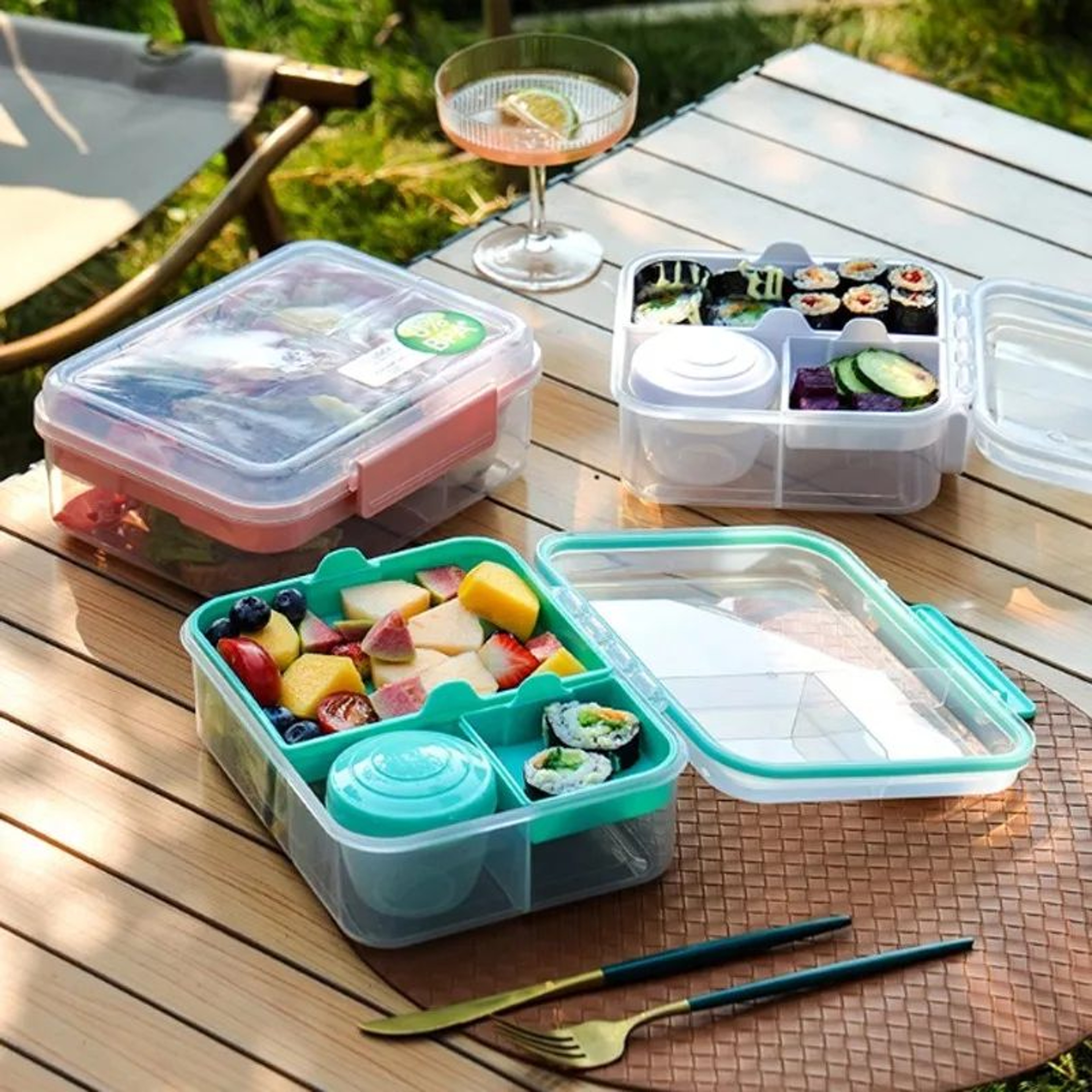 1600ml Double Compartment Leakproof Bento Lunch Box 2
