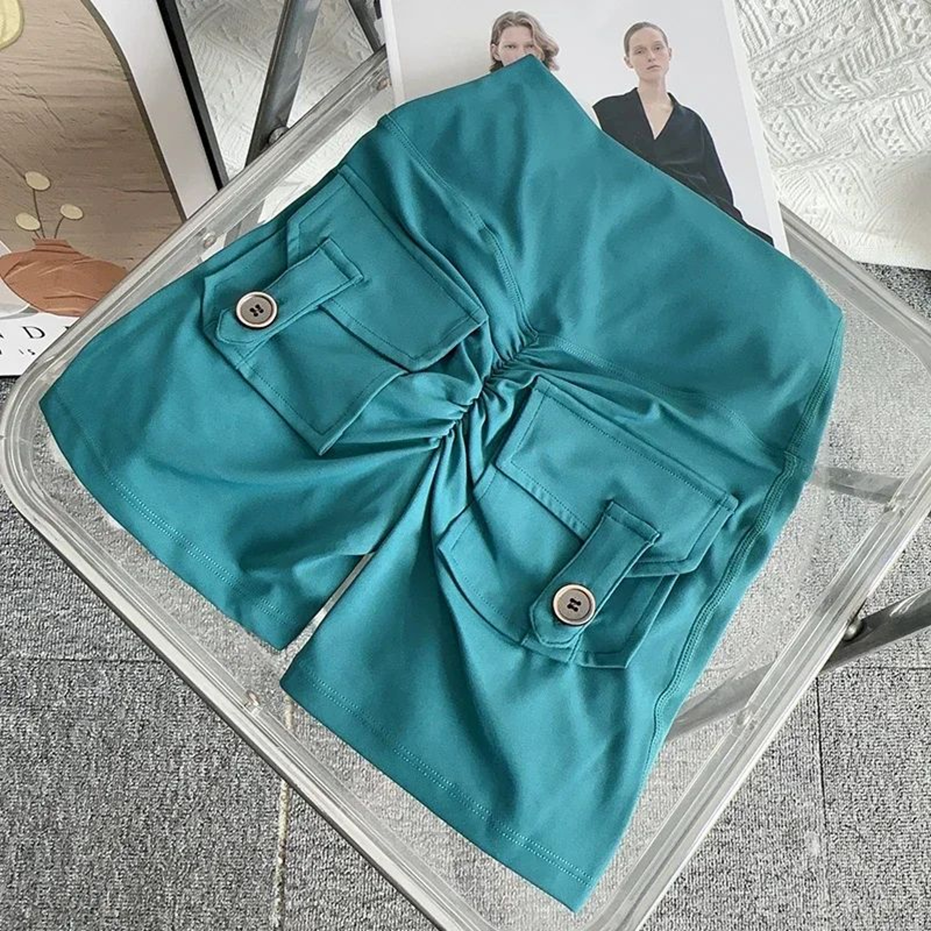High Waist Scrunch Butt Yoga Shorts With Pockets 7