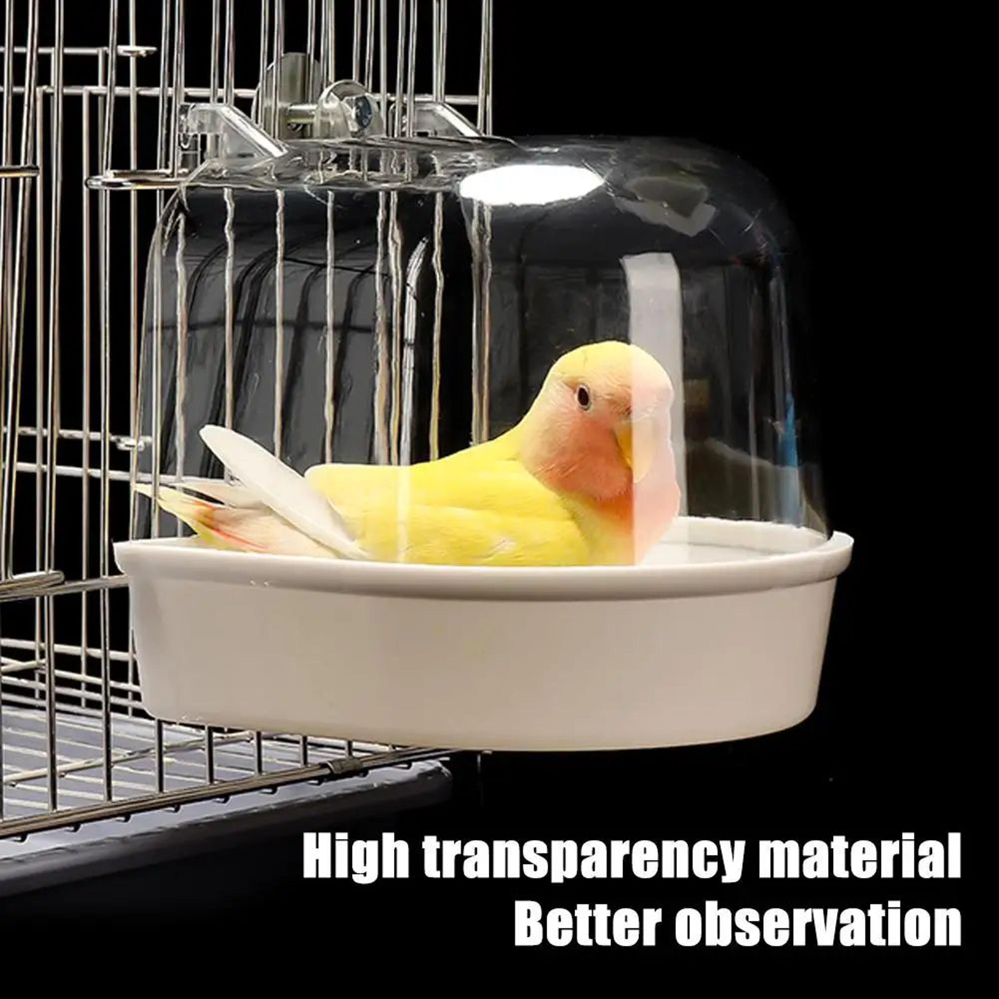 Hanging Bird Bath Cage Shower Box 0