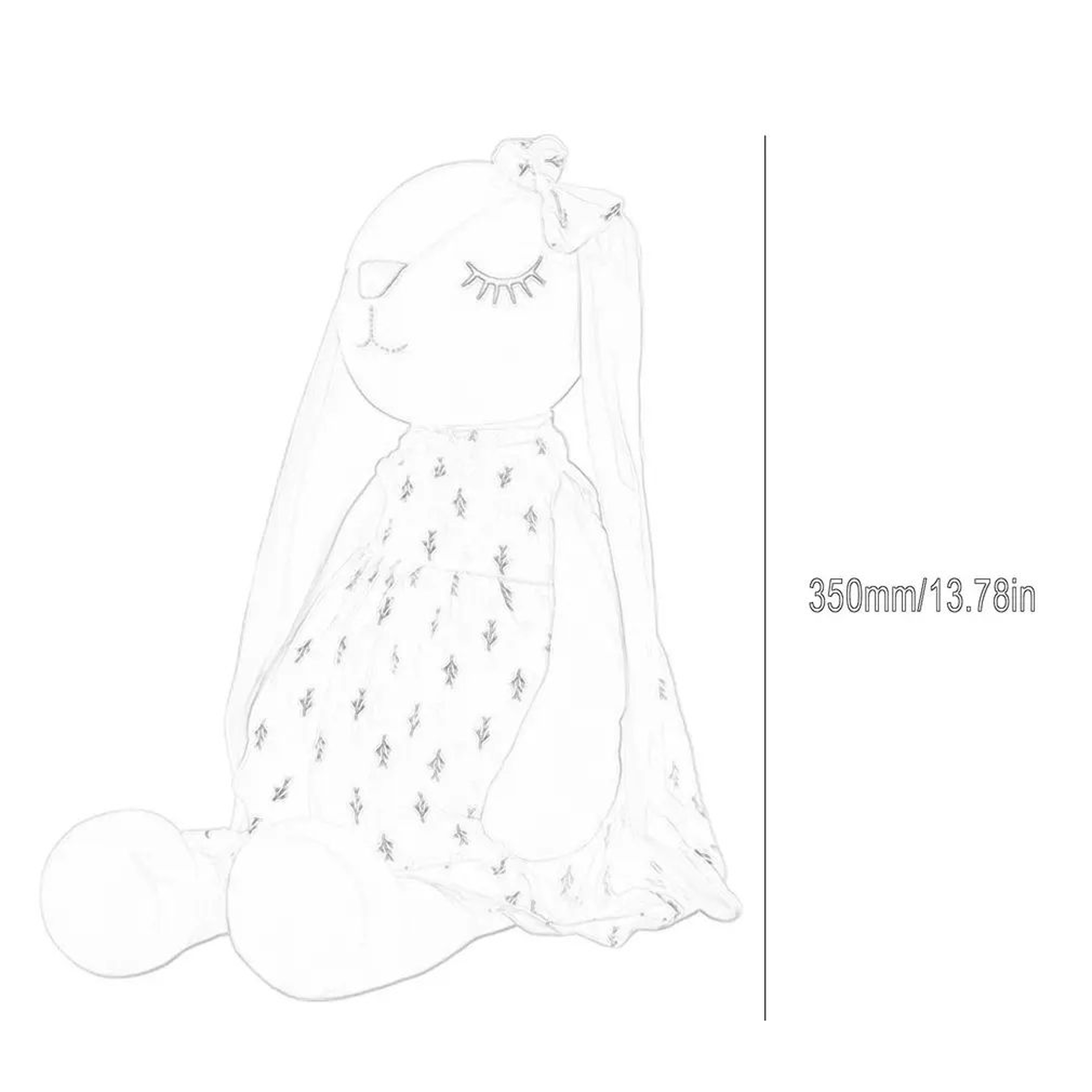 Cute Bunny Plush Toy Soft Stuffed Rabbit Doll 3