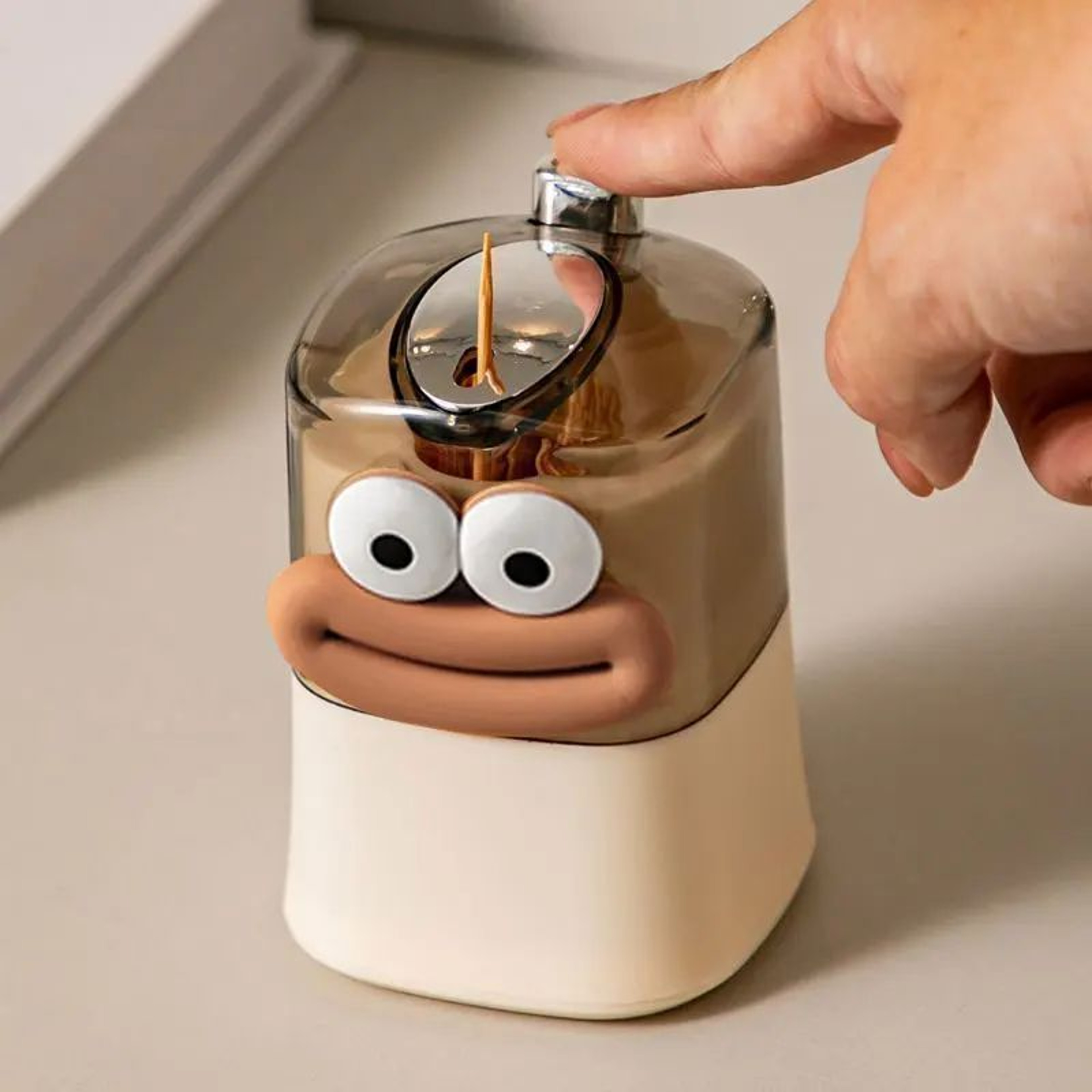 Automatic PopUp Toothpick Holder Storage Box 0