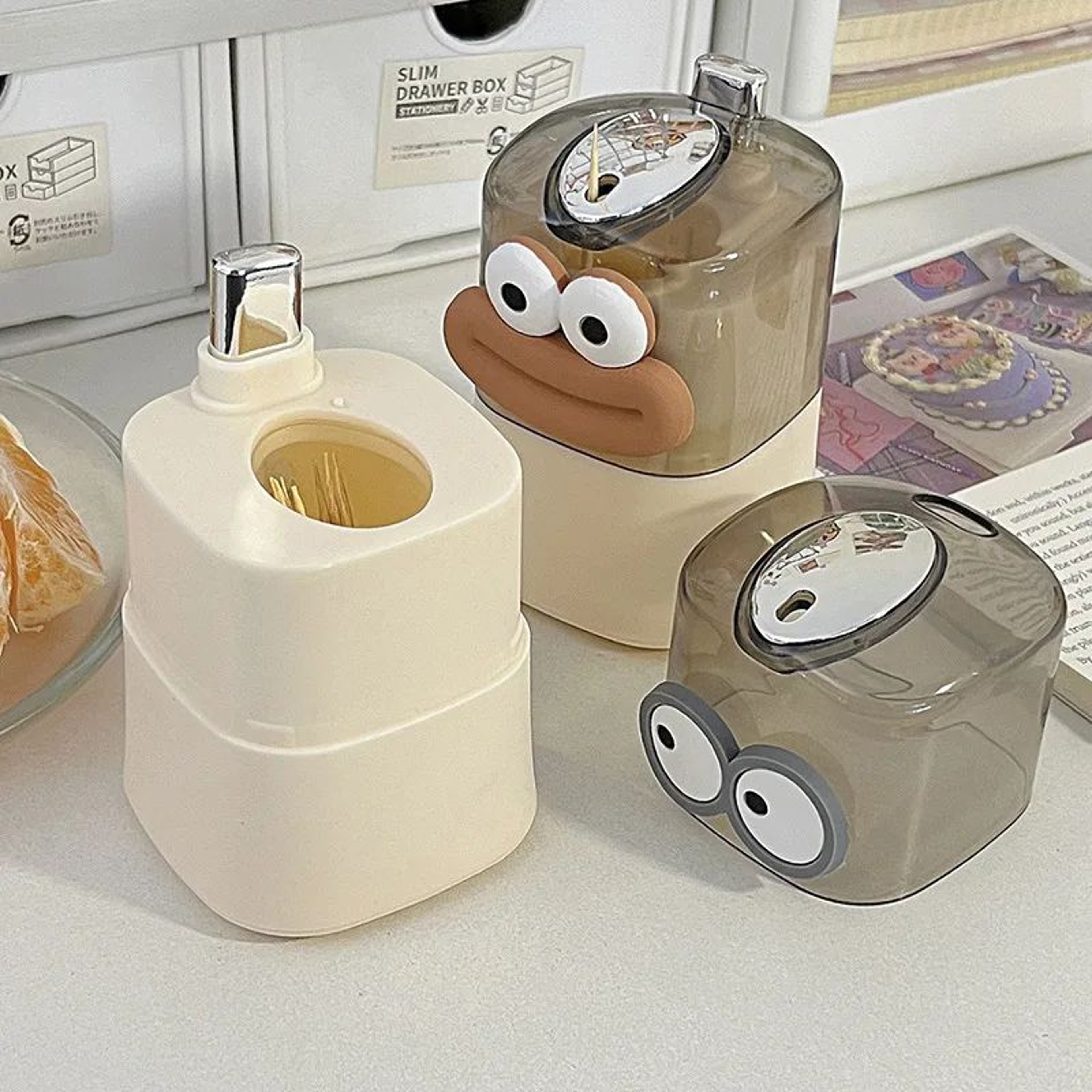 Automatic PopUp Toothpick Holder Storage Box 5