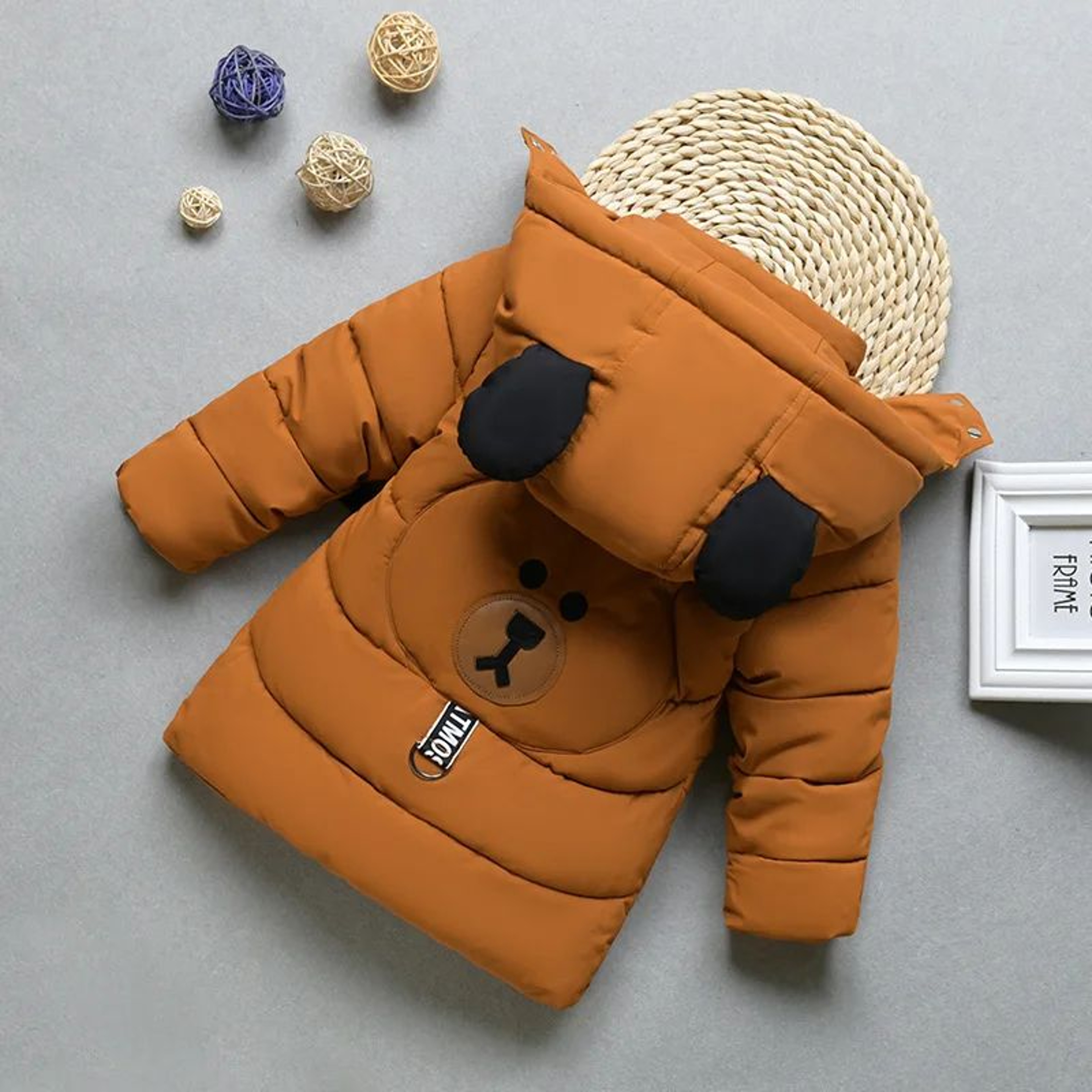Kids Thickened Long Winter Parka Jacket 1