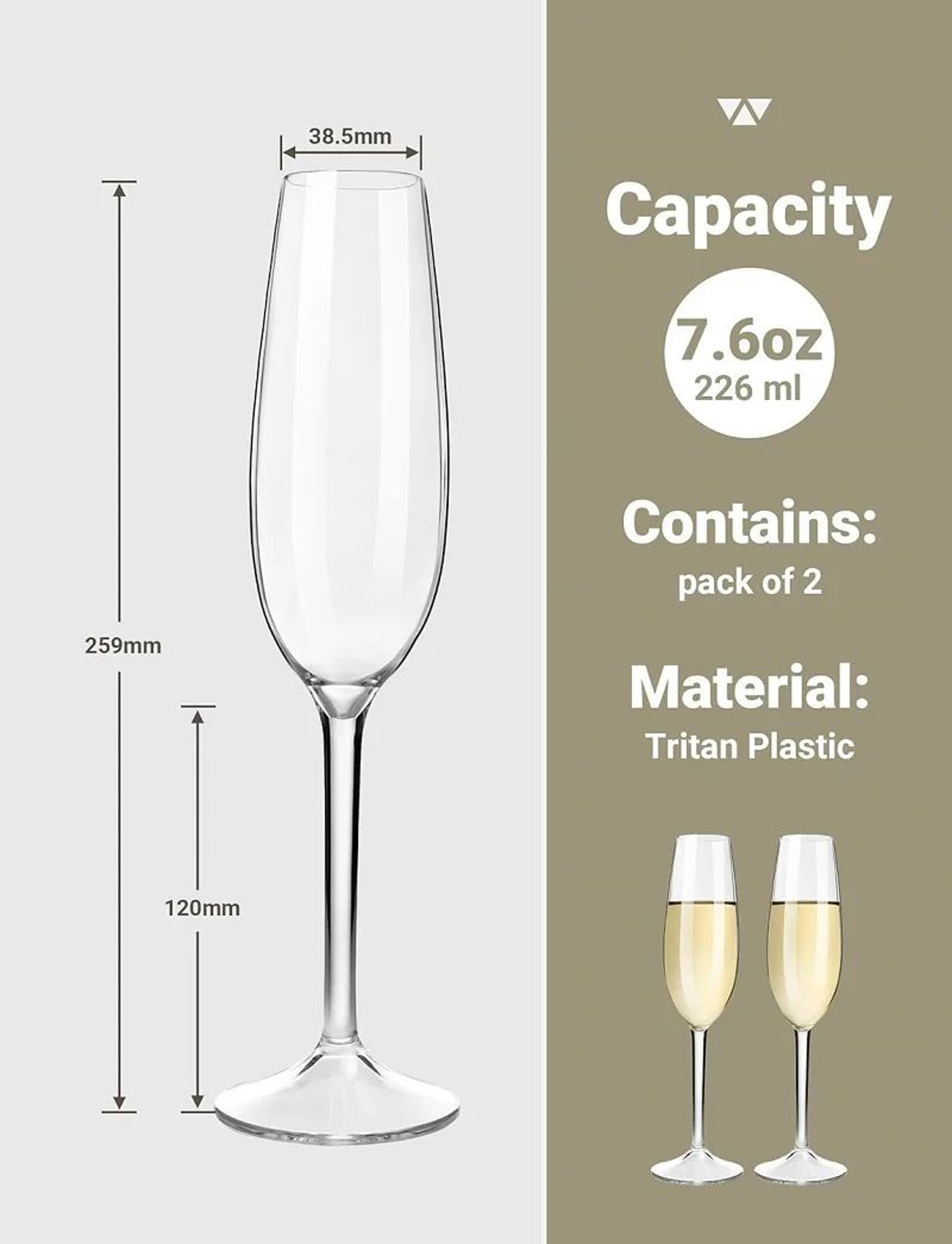 Unbreakable Floating Champagne Flutes 2