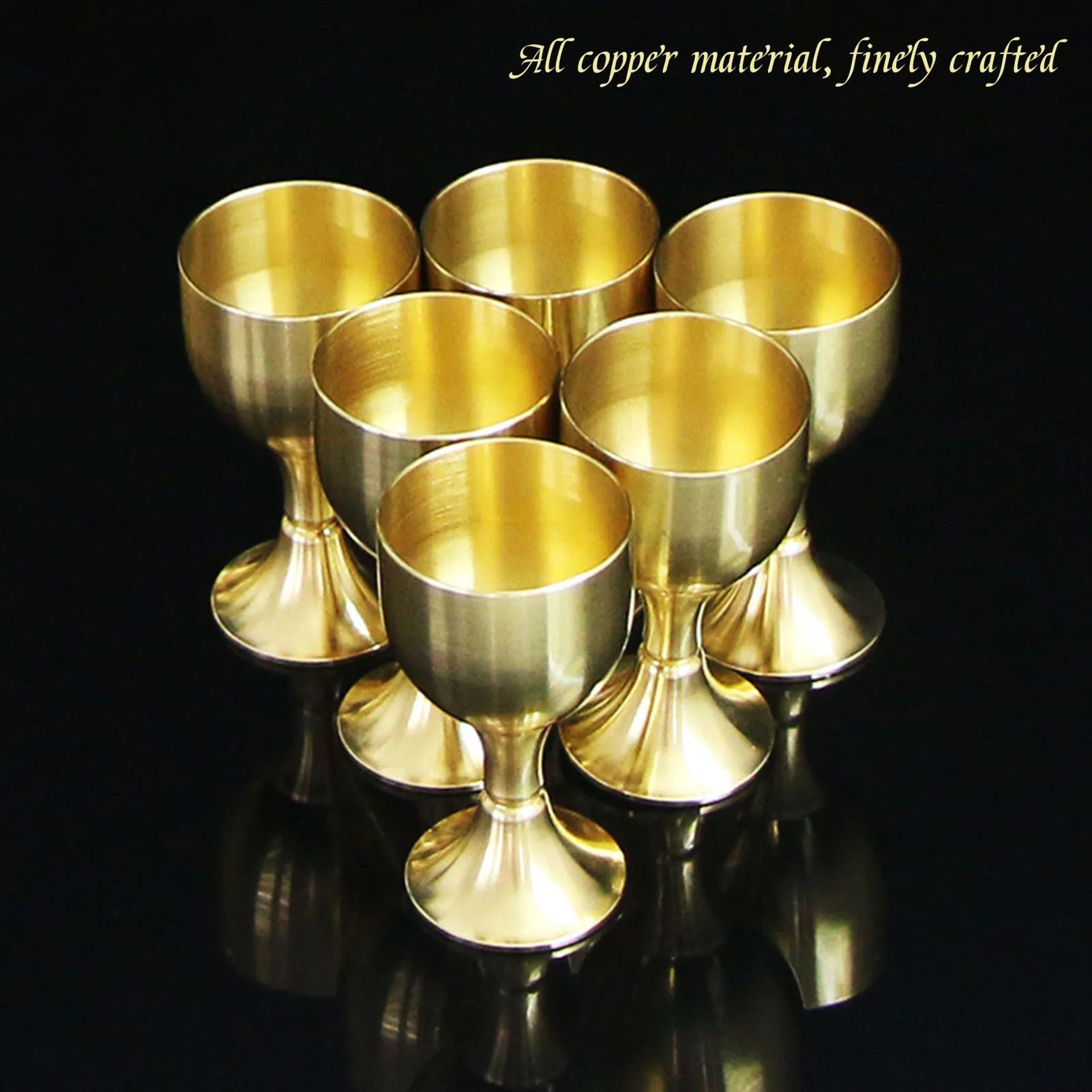 Vintage Copper Chalice Wine Goblet 2