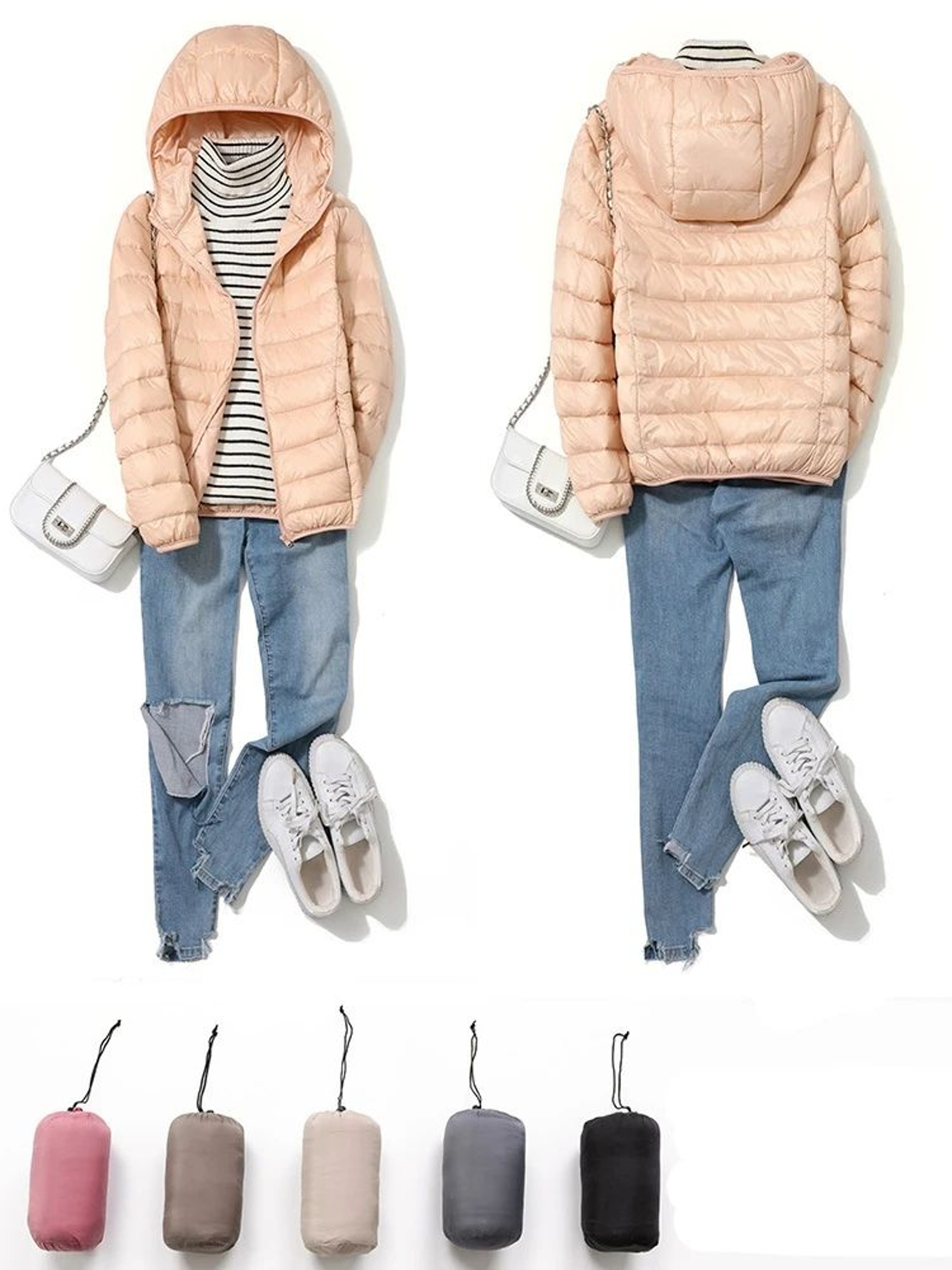 Womens Lightweight Hooded Puffer Jacket 4