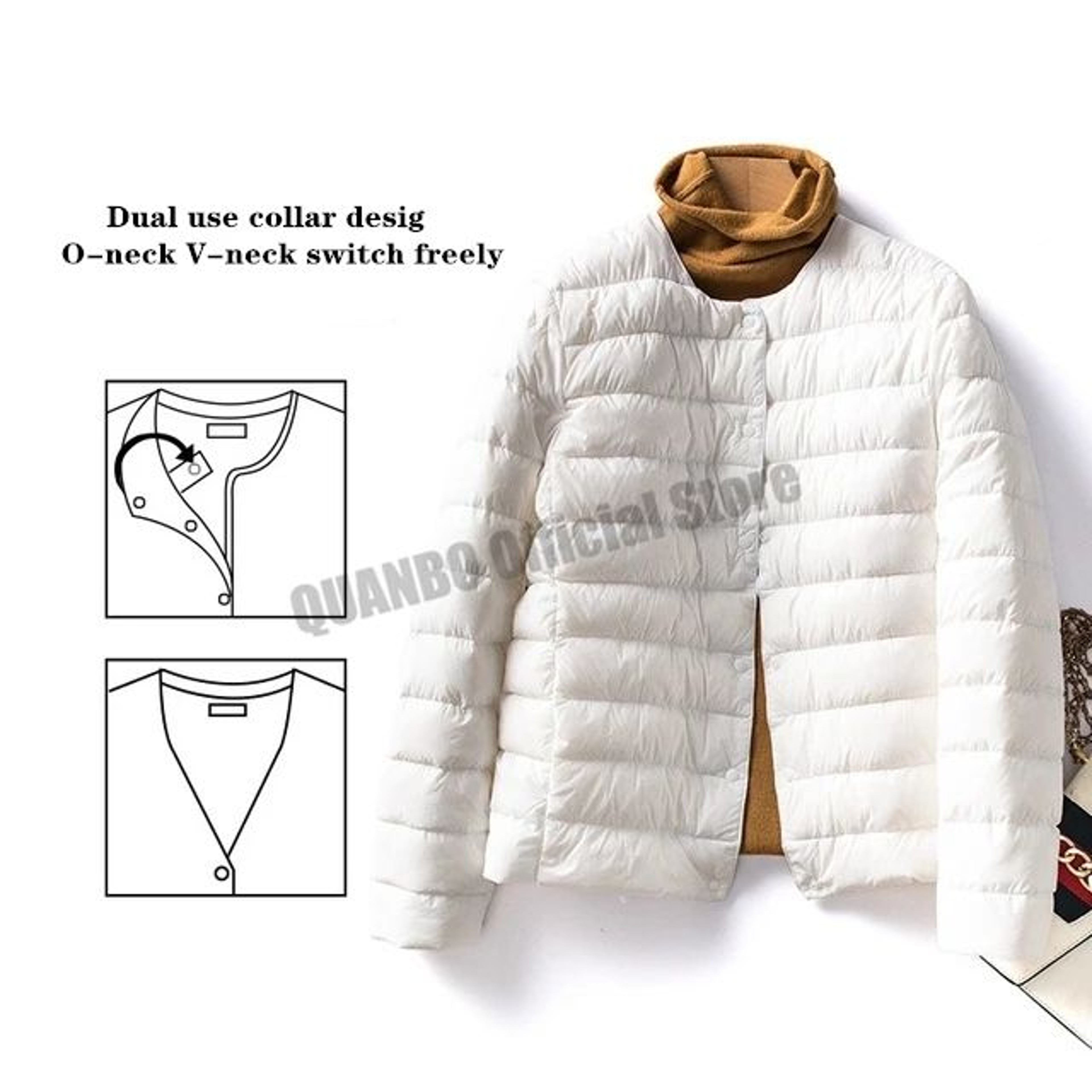 Womens Ultralight Duck Down Quilted Jacket 7