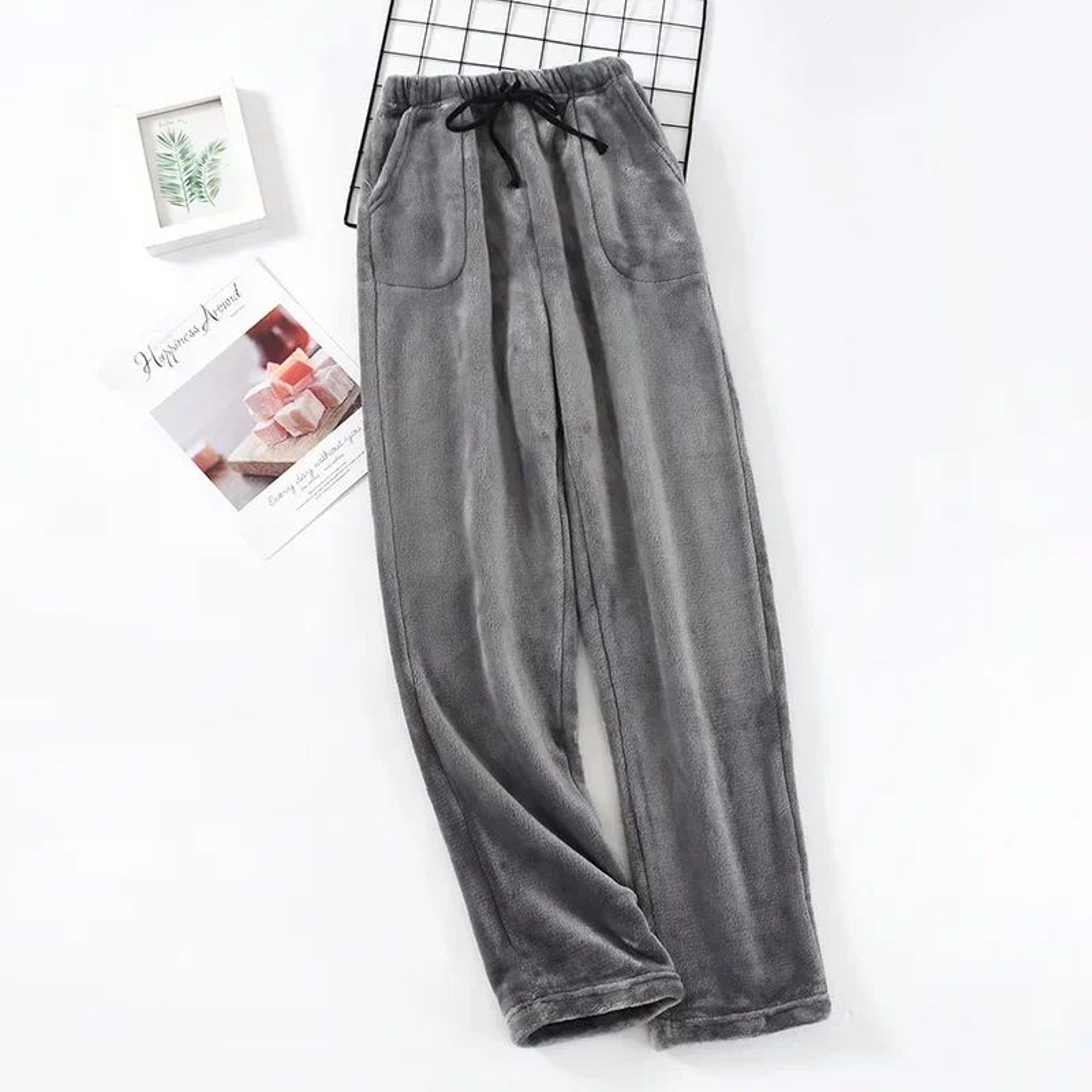 Mens Thick Coral Fleece Pajama Pants 10