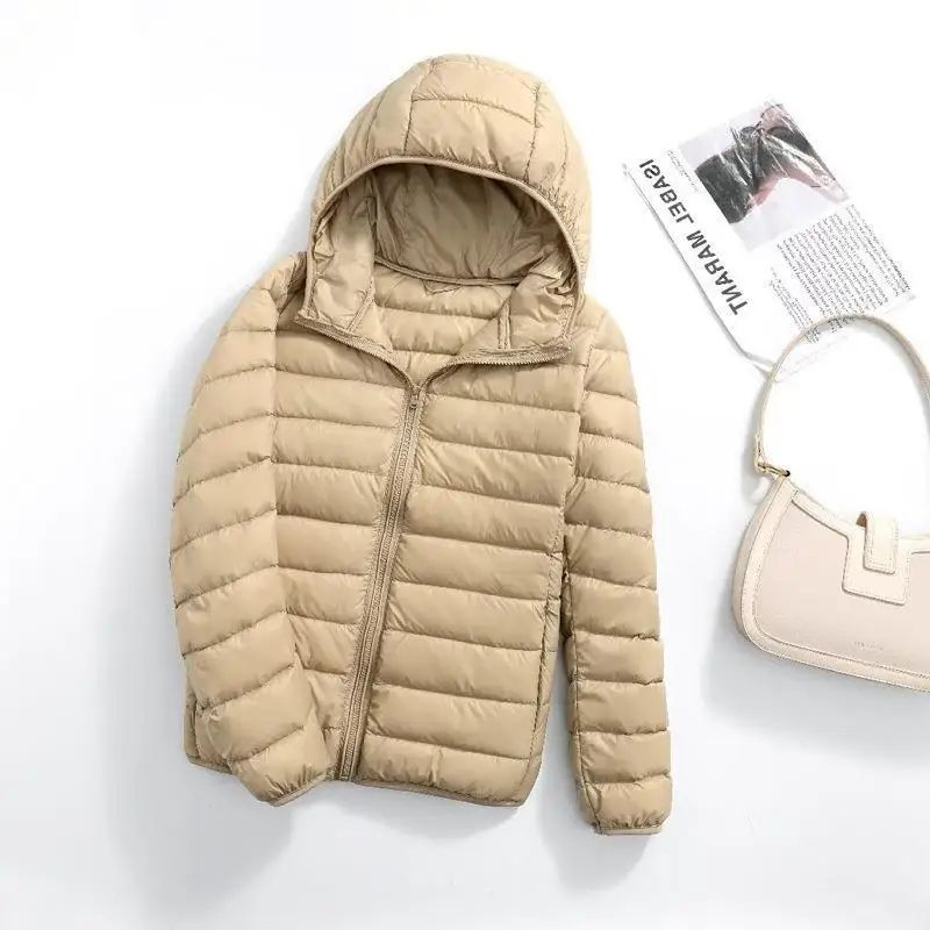 Womens Plus Size Lightweight Hooded Puffer Jacket 7