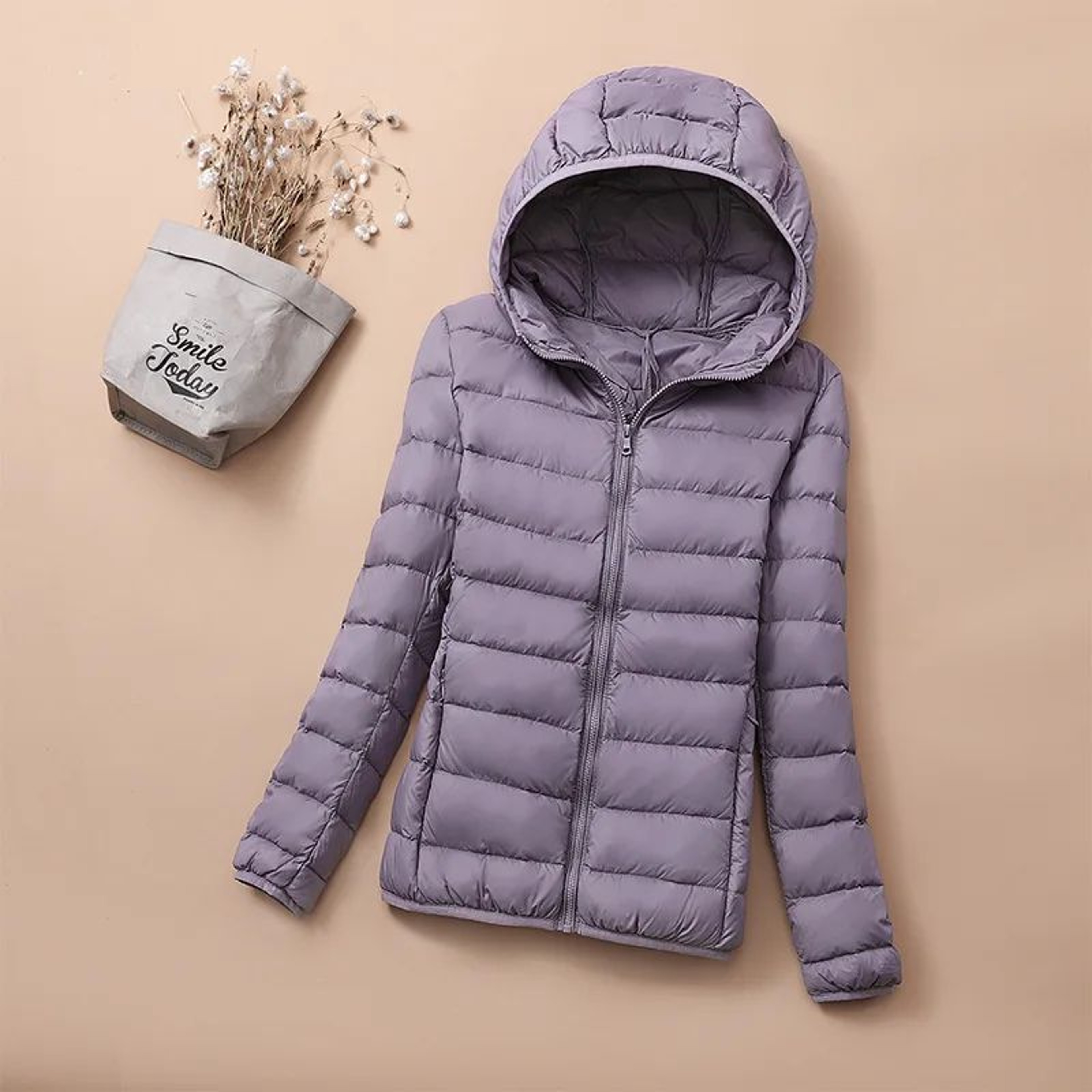 Womens Plus Size Lightweight Hooded Puffer Jacket 9