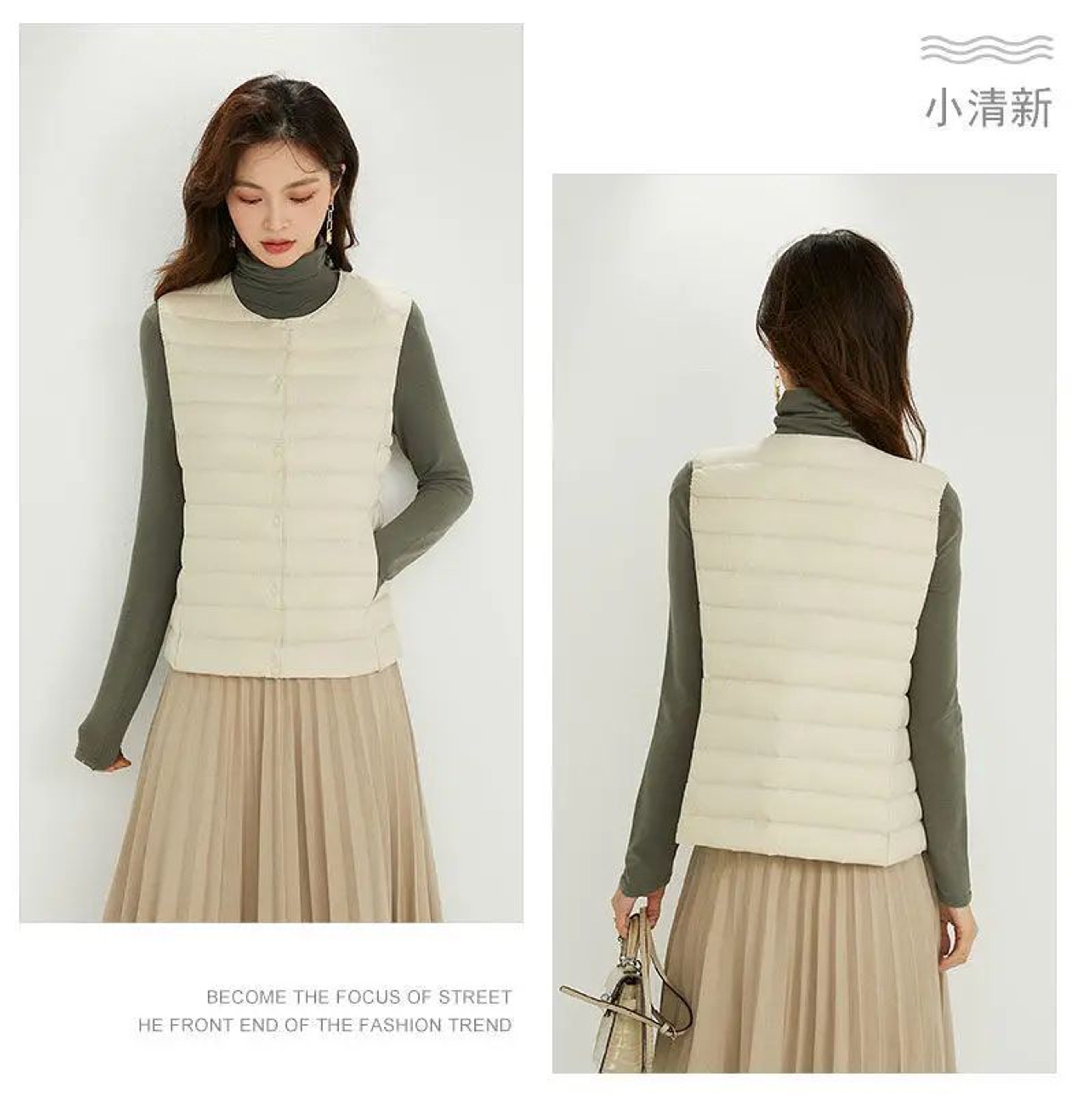 Womens Lightweight Plus Size Down Vest 5
