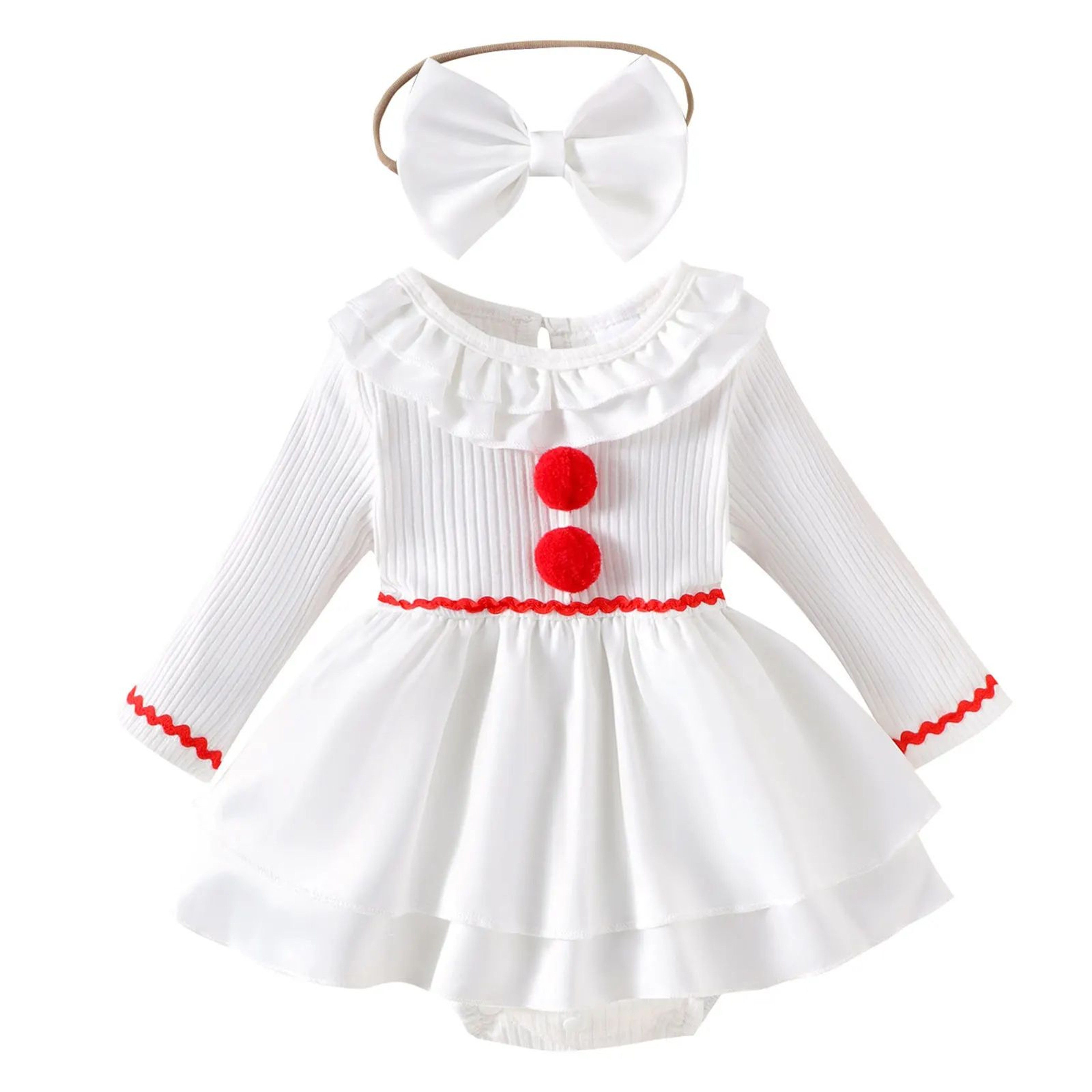 Baby Girl Creepy Clown HalloweeBaby Girl Creepy Clown Halloween Costumen Costume 6