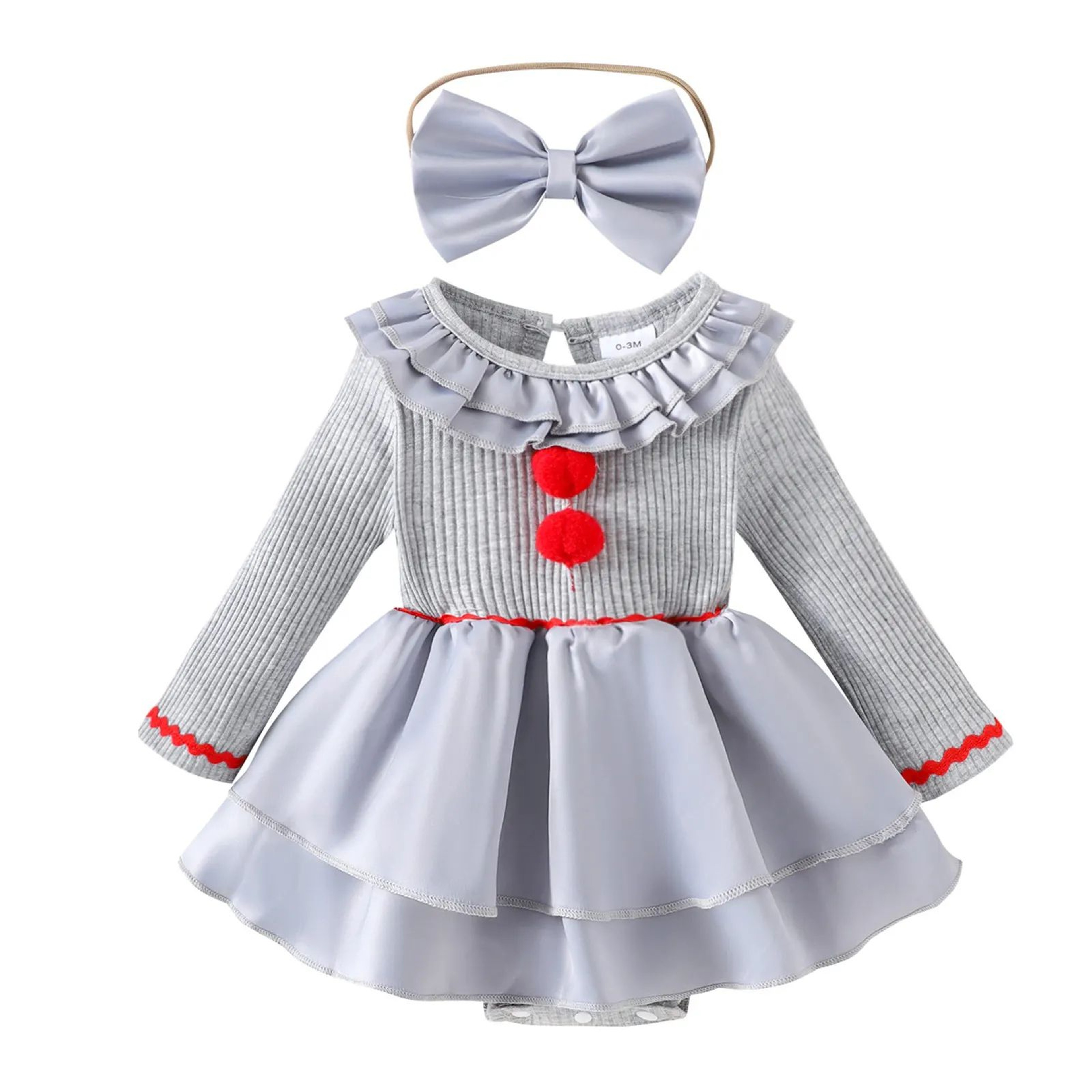 Baby Girl Creepy Clown HalloweeBaby Girl Creepy Clown Halloween Costumen Costume 7