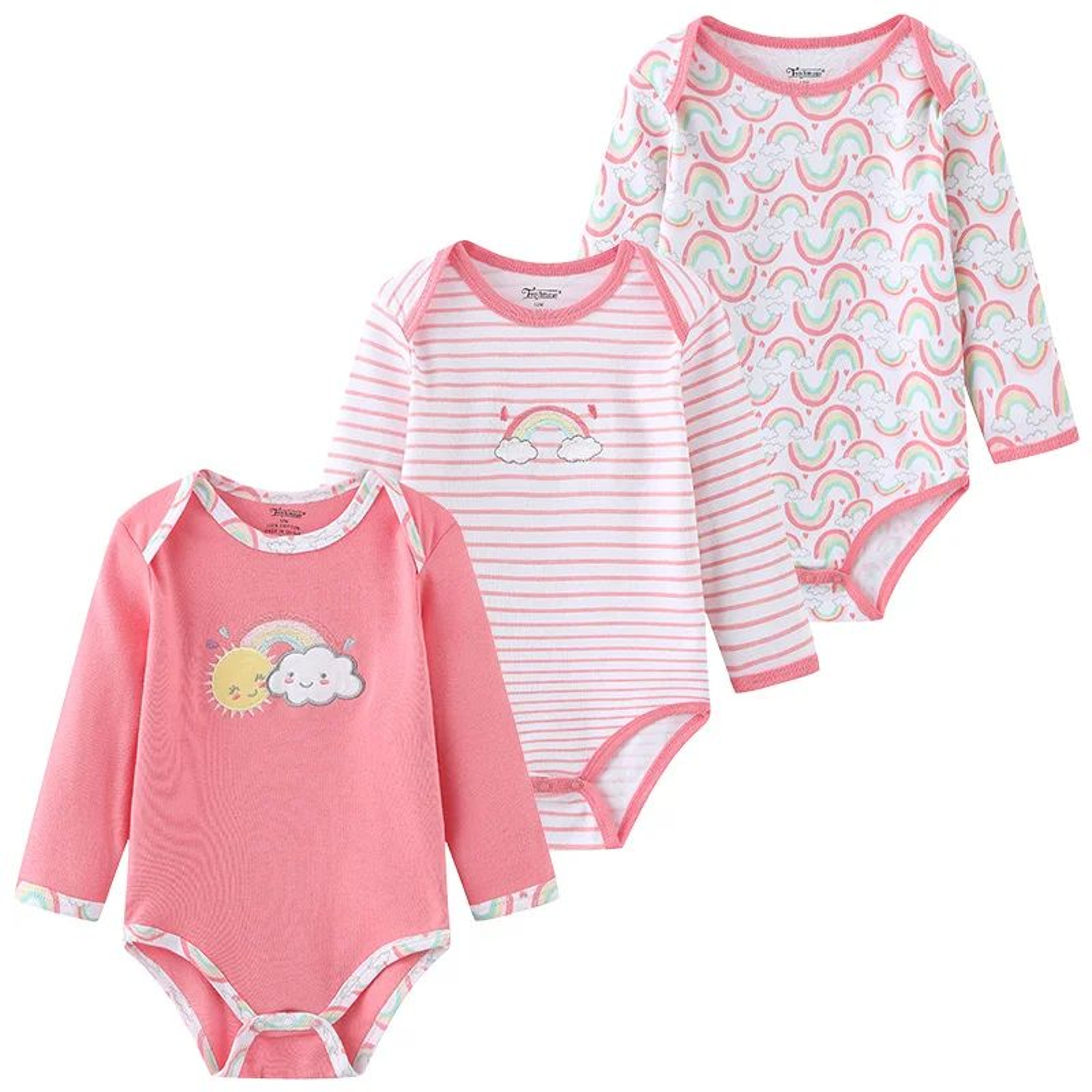3 Pack Cartoon Cotton Baby Bodysuits 16