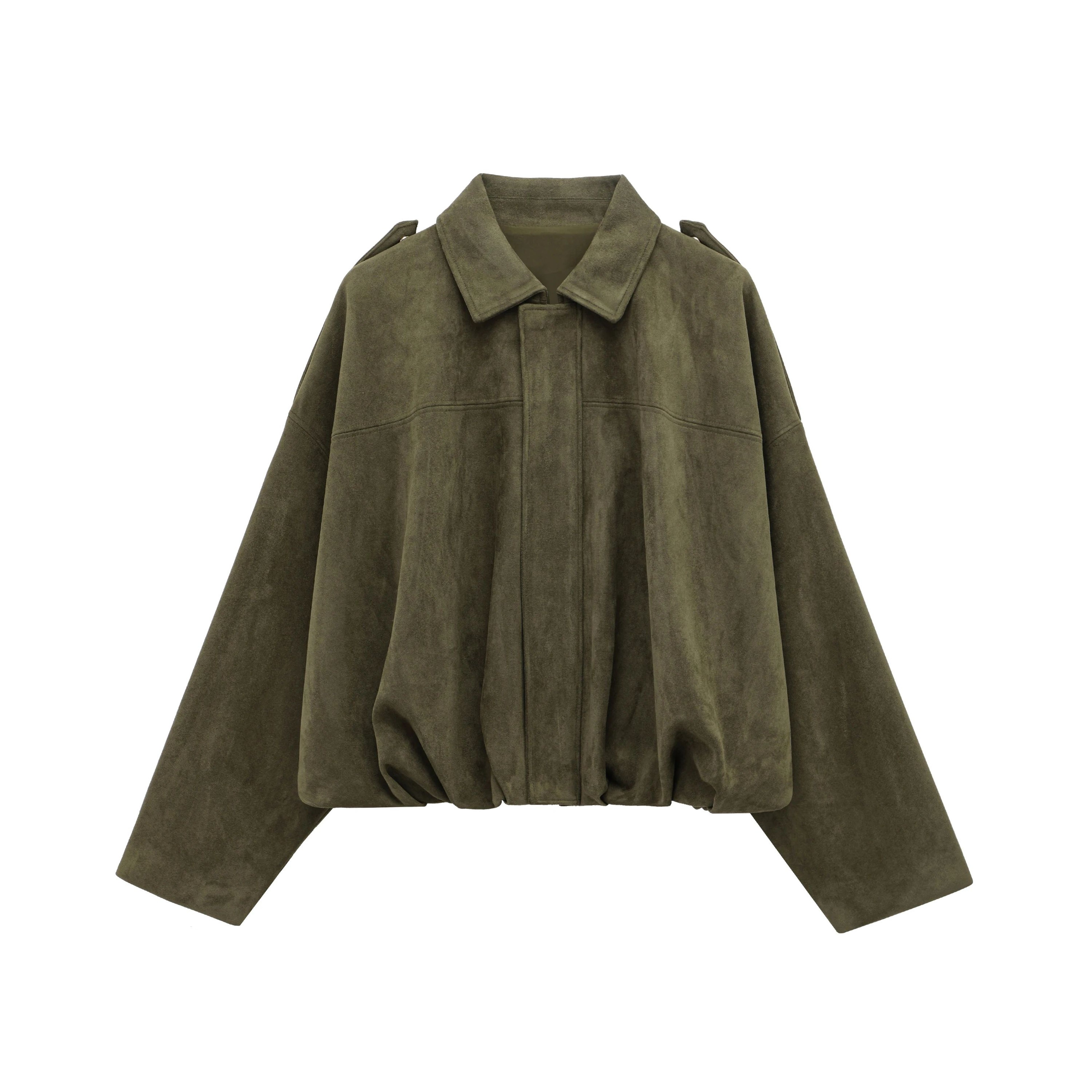 Womens Elegant Vintage Lapel Zipper Jacket 6
