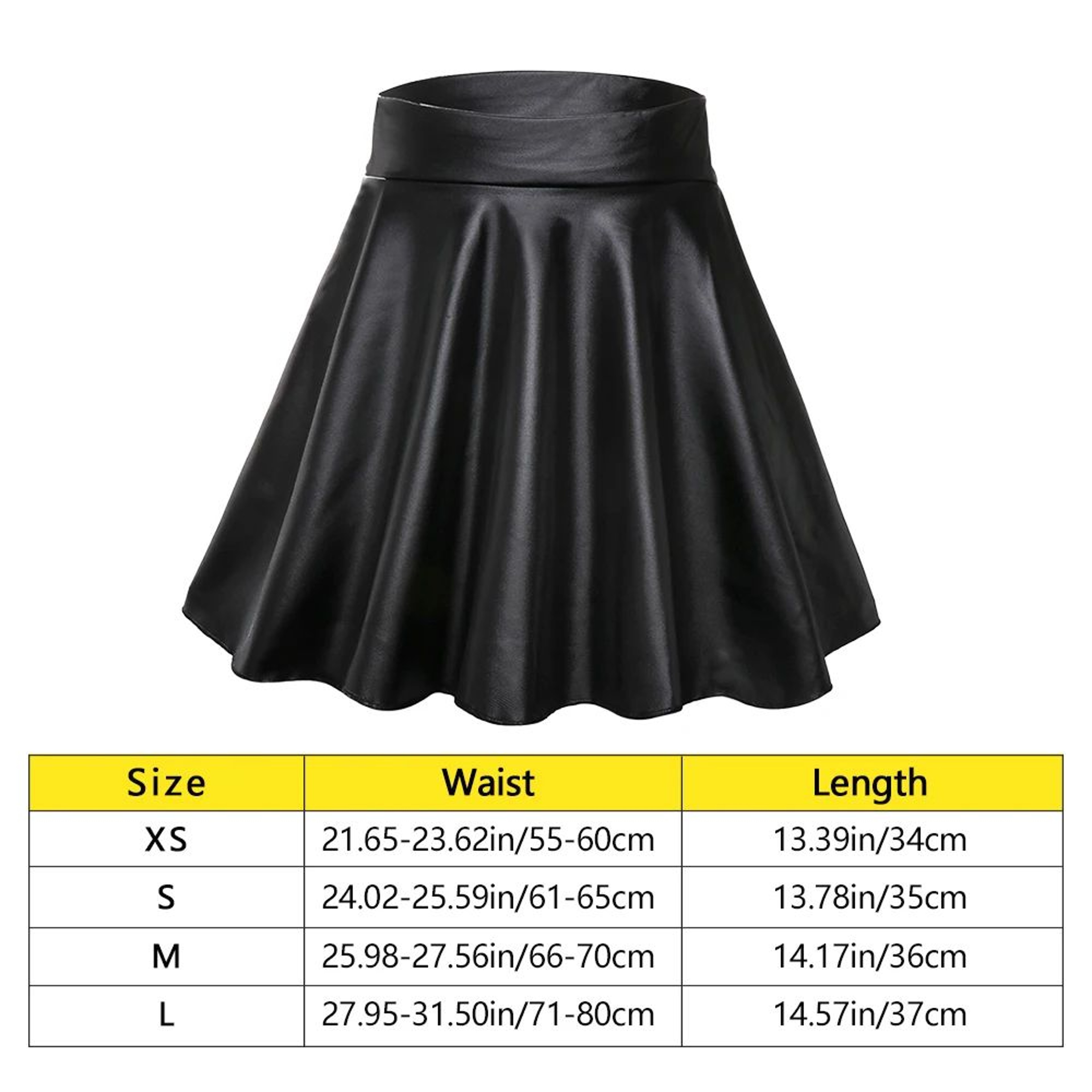 Womens High Waist Faux Leather Mini Skirt 4