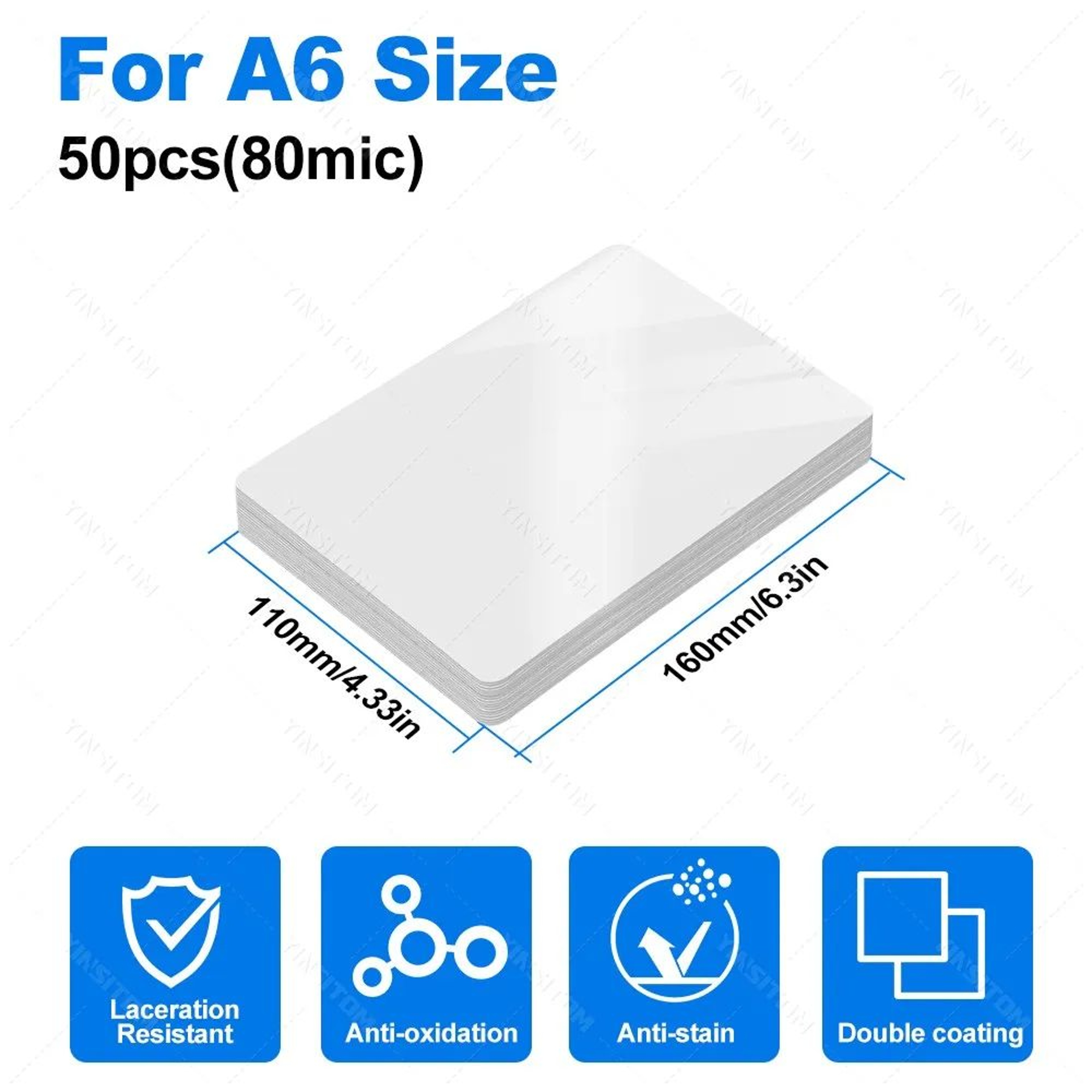 50 Sheets Clear Thermal Laminating Film 10