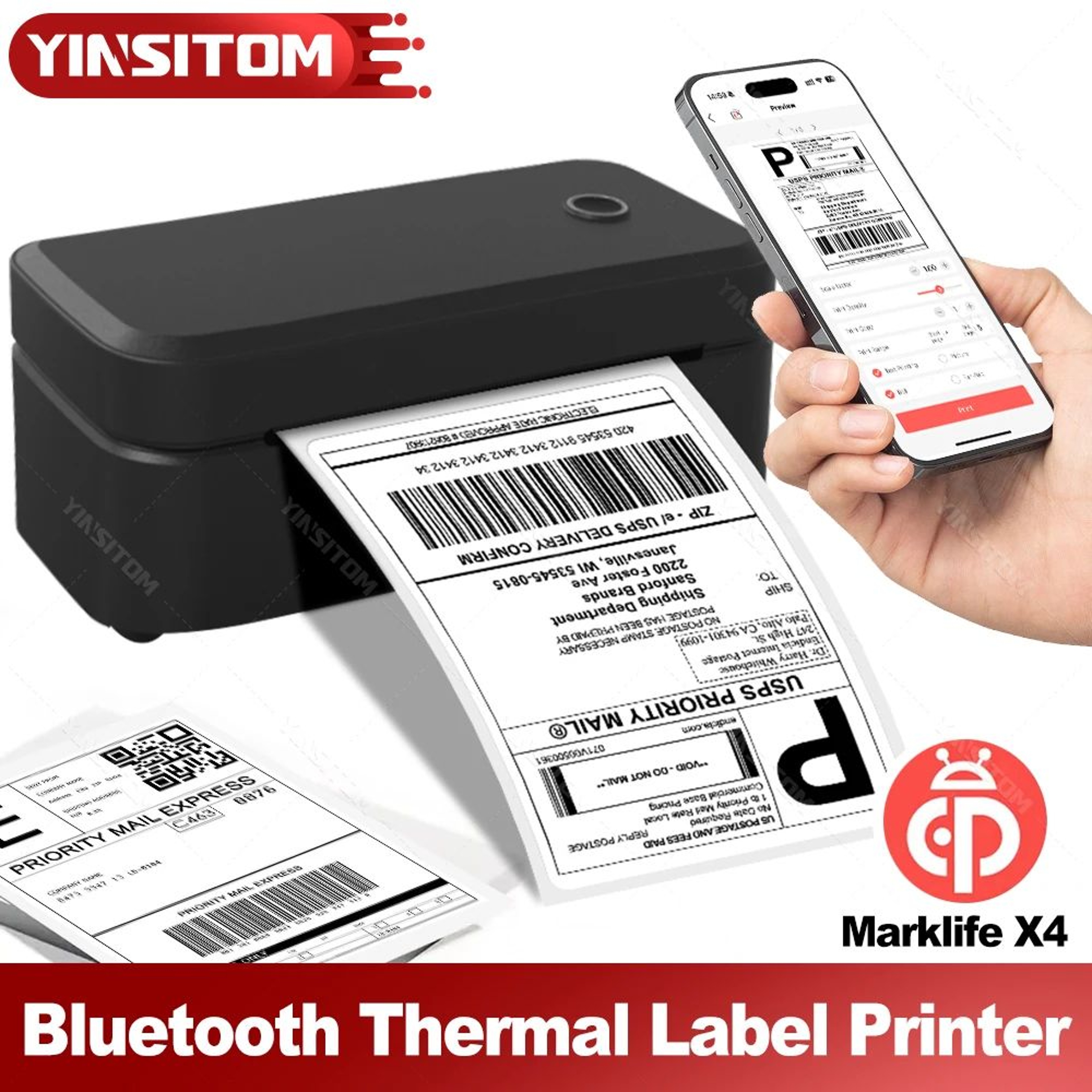 4x6 Bluetooth Thermal Shipping Label Printer 0