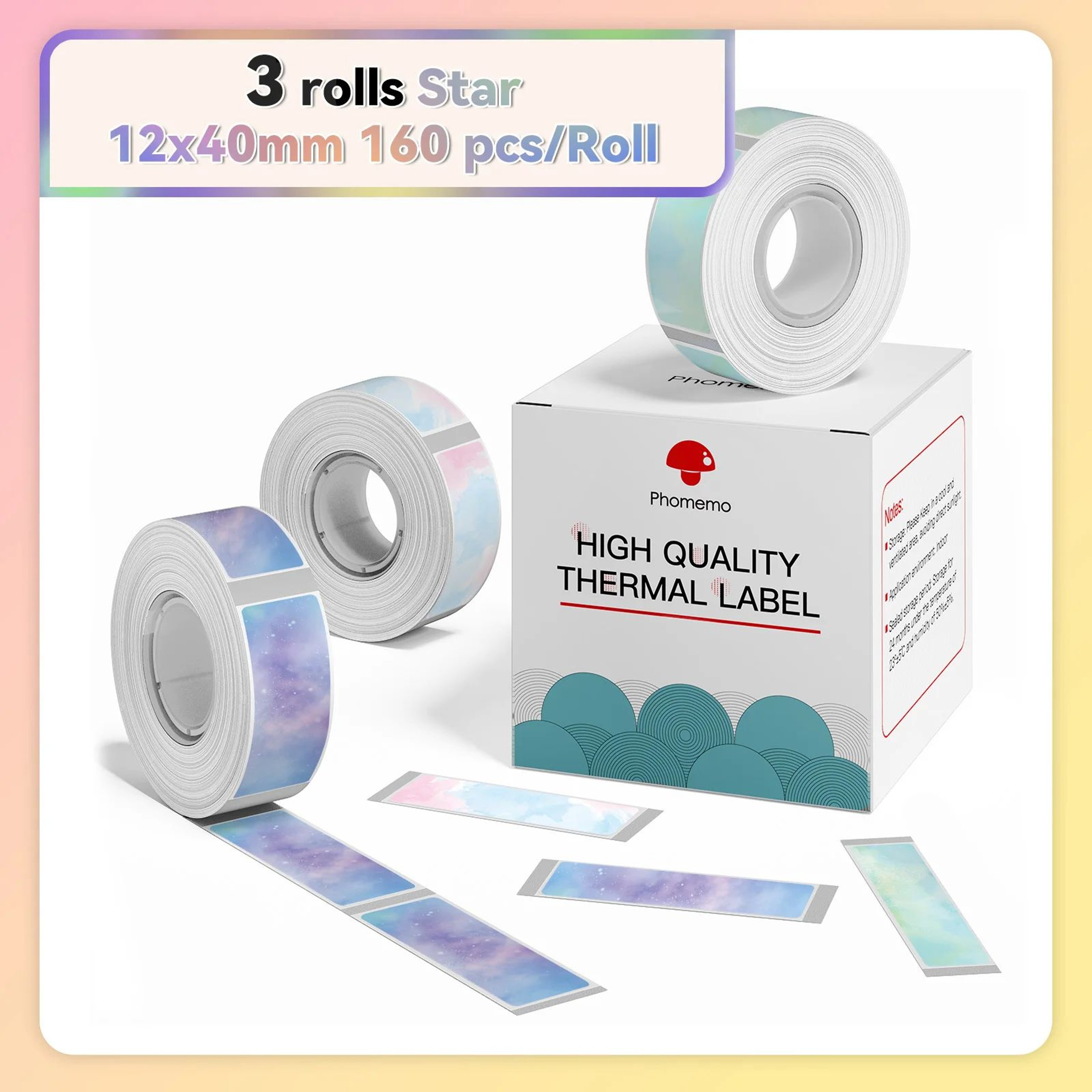 3 Rolls Waterproof Thermal Label Stickers 11