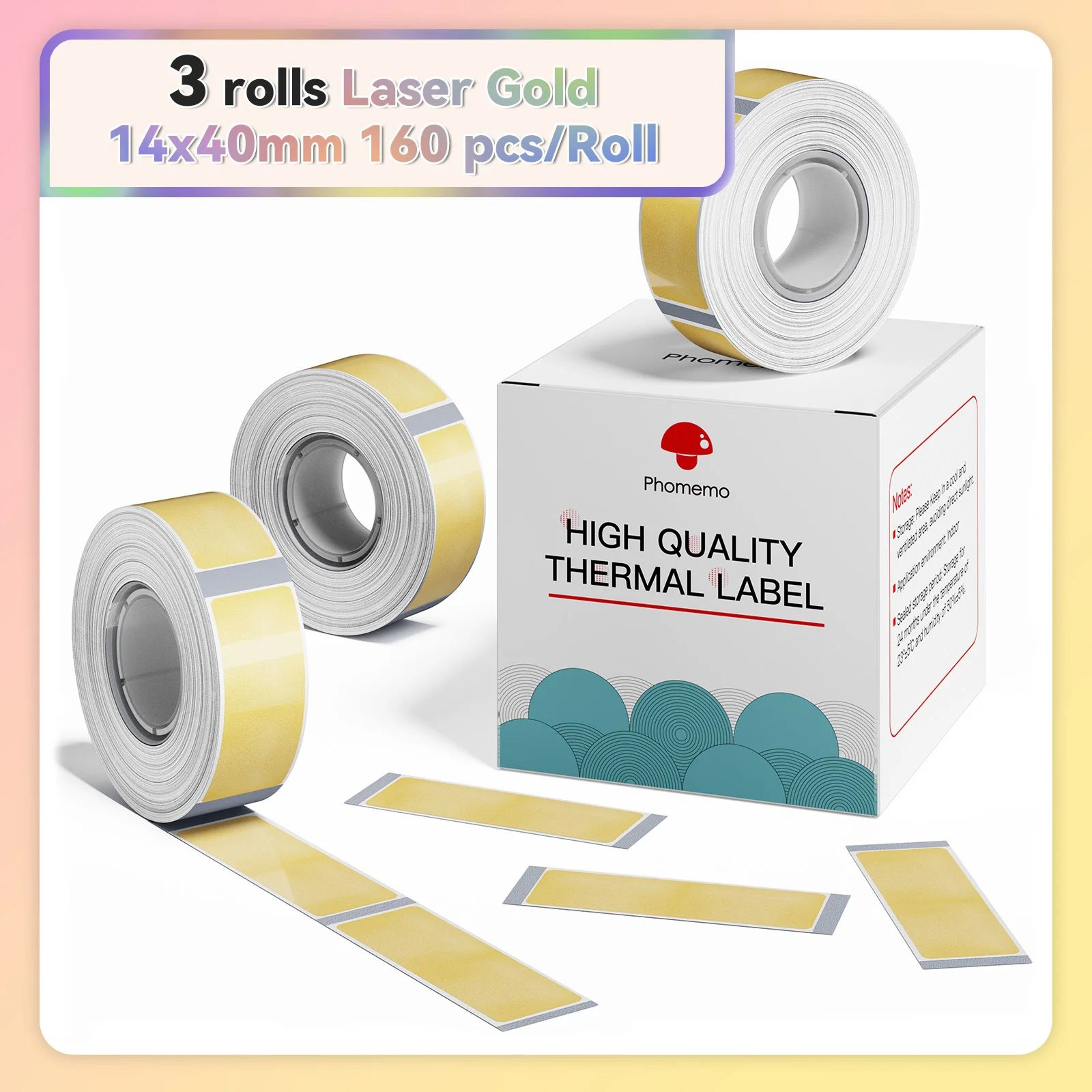 3 Rolls Waterproof Thermal Label Stickers 19
