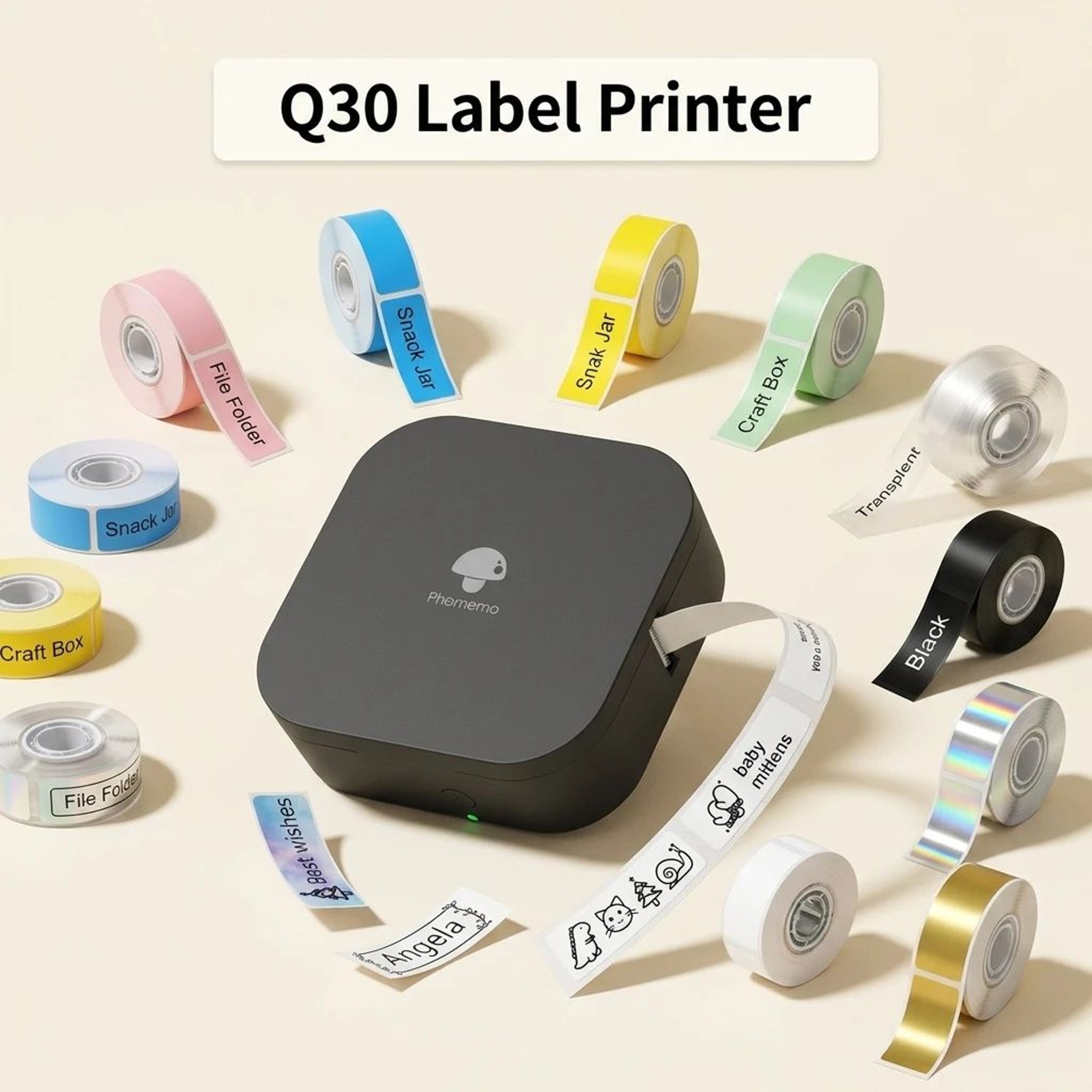 Compact Bluetooth Thermal Sticker Label Maker 5