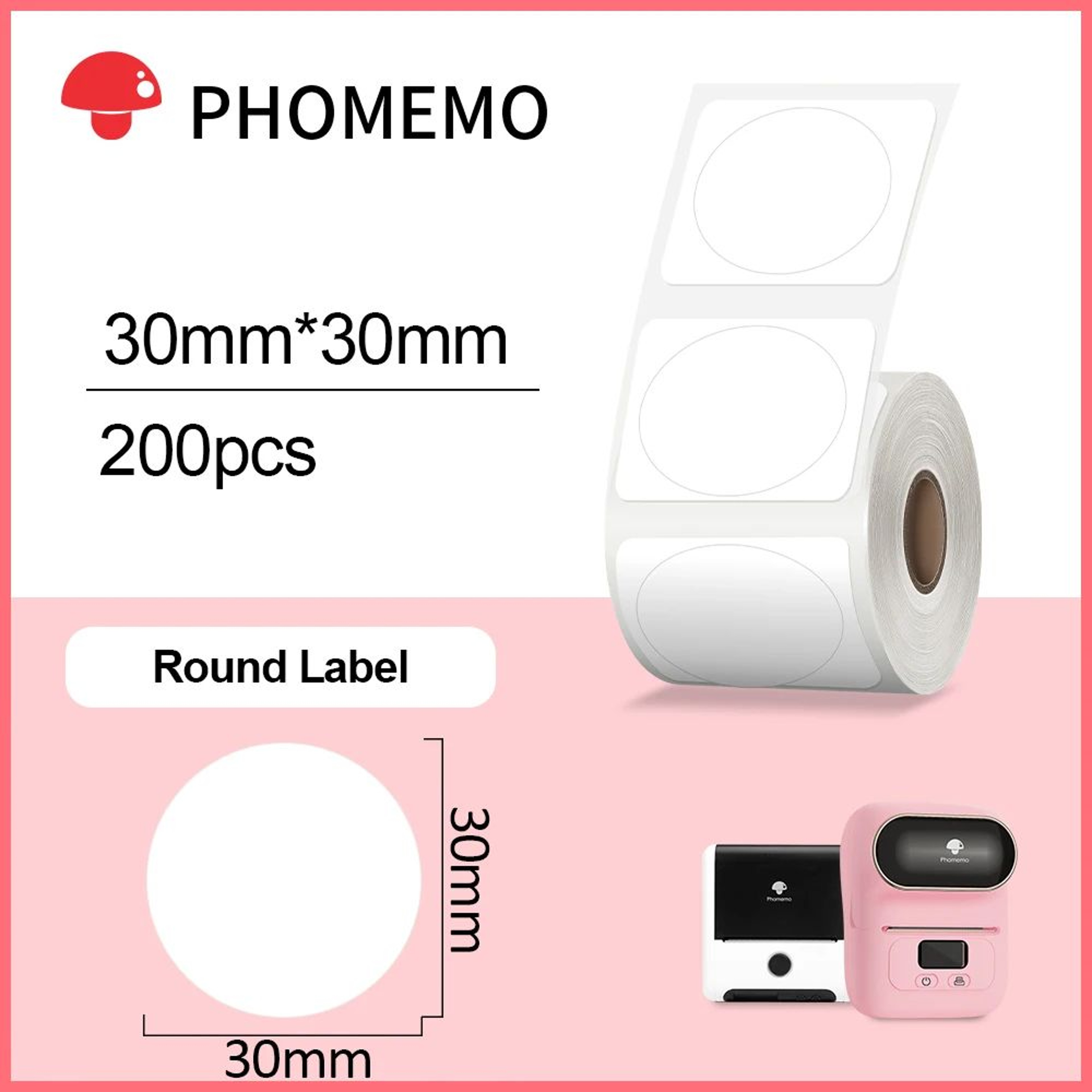 MultiPurpose Round And Square Thermal Label Stickers 7