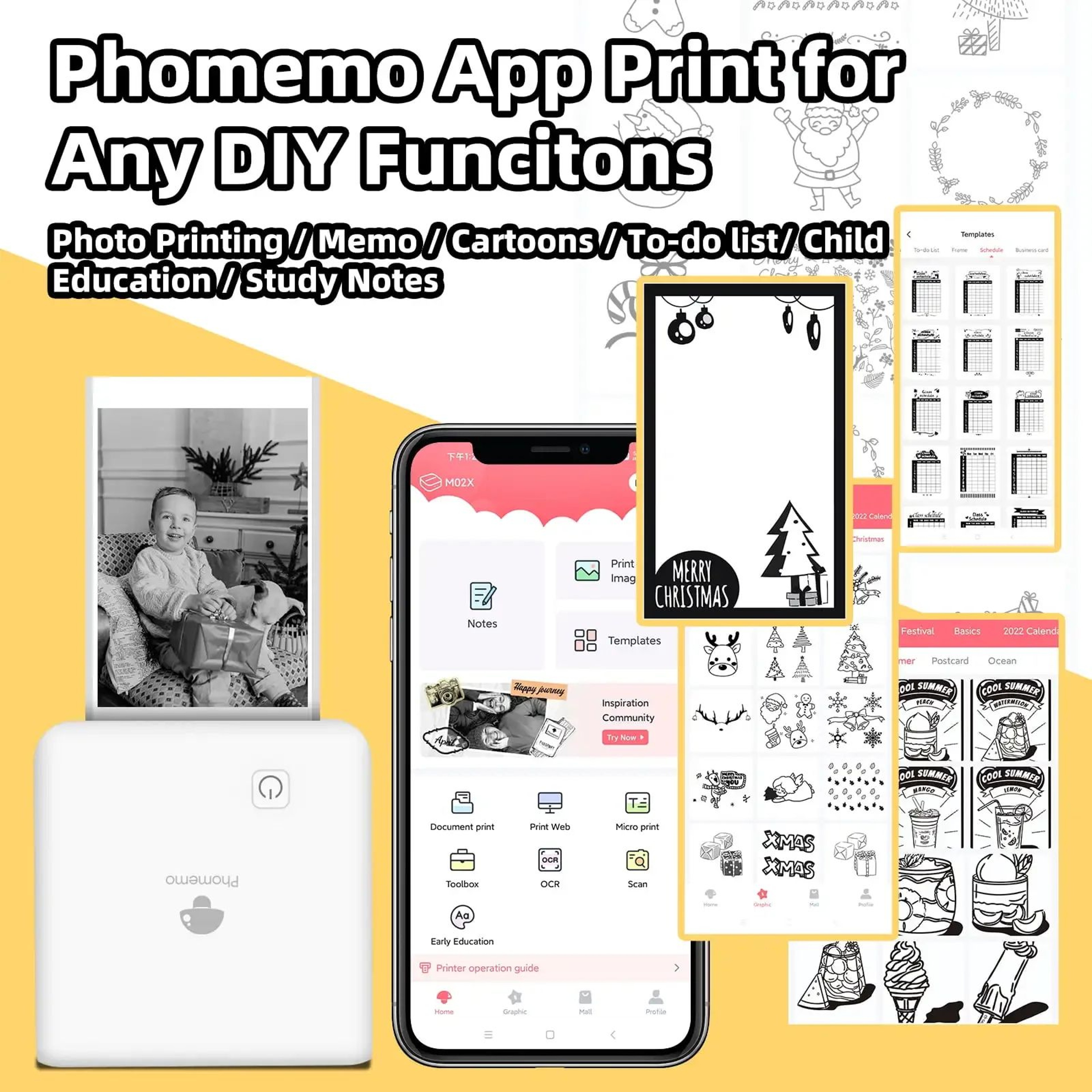 300 DPI Mini Bluetooth Pocket Printer 2