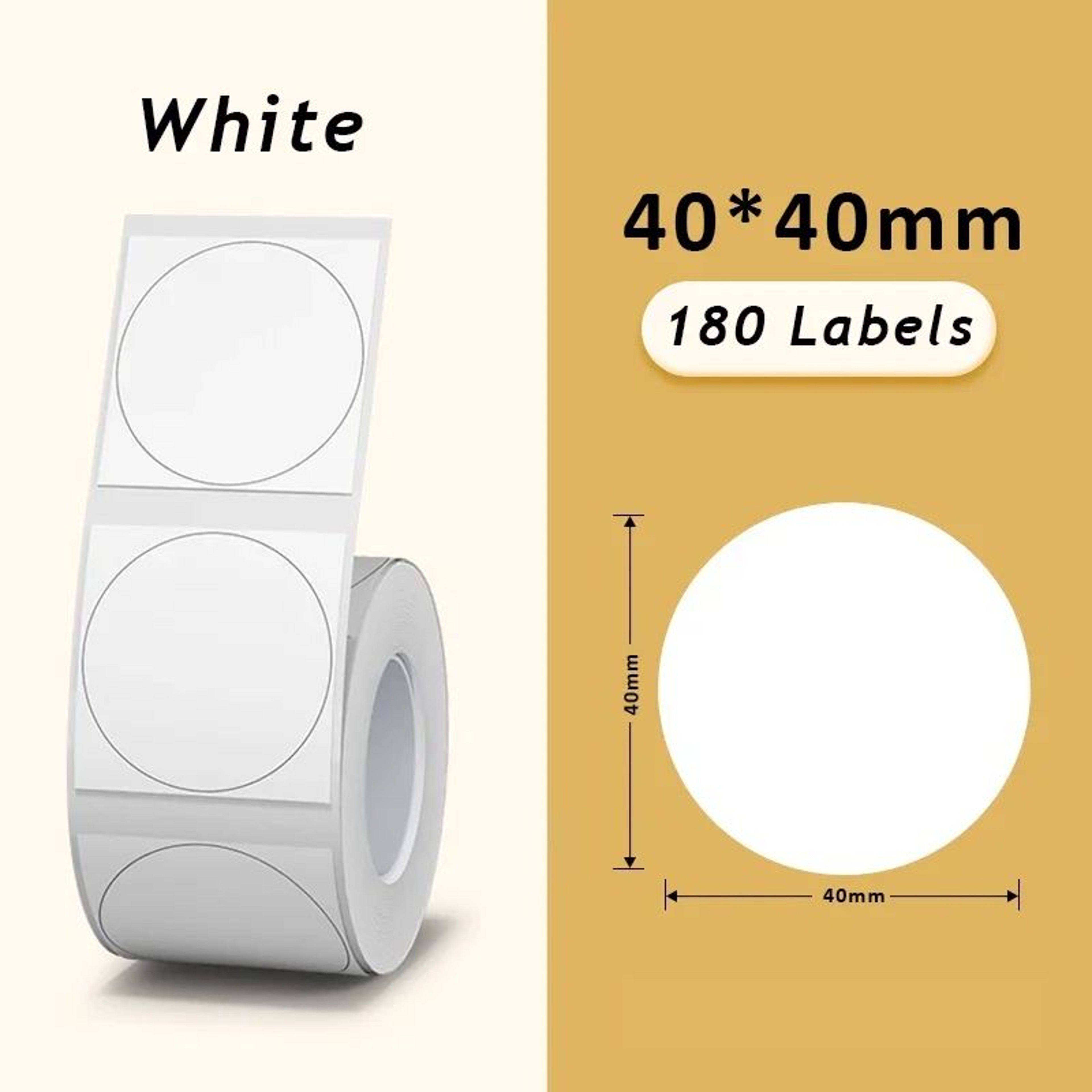 Round SelfAdhesive Thermal Label Stickers 20