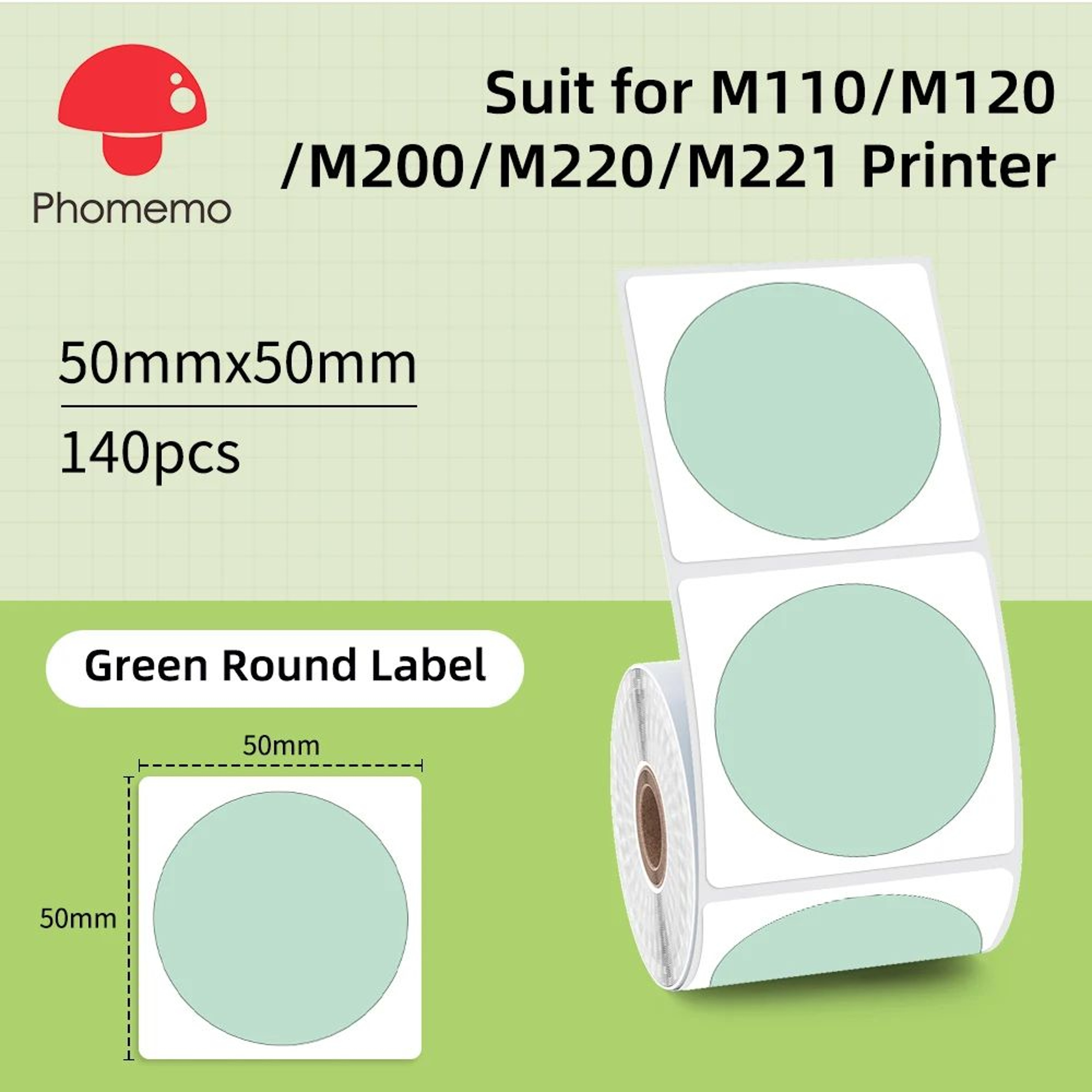 Round SelfAdhesive Thermal Label Stickers 14