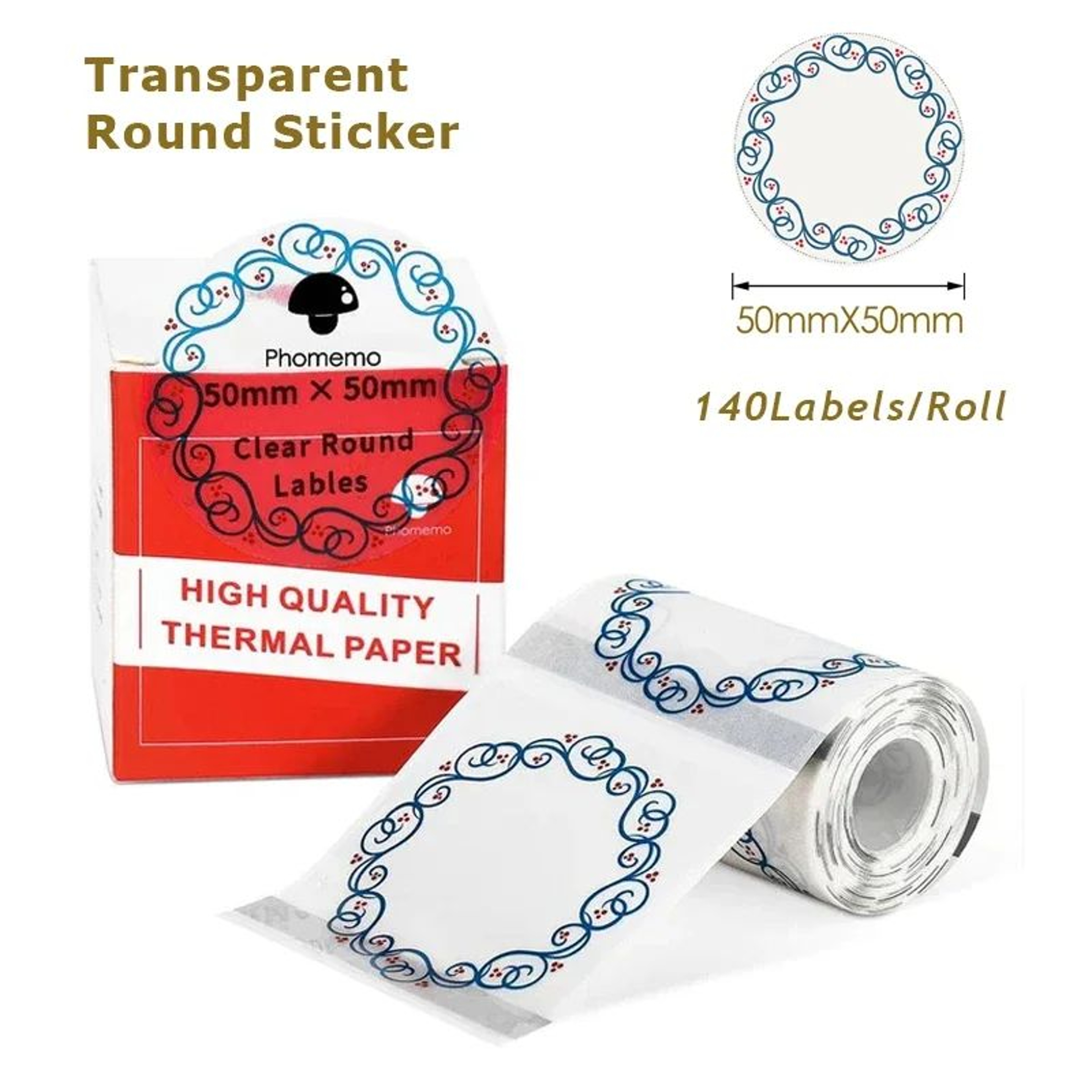 Round SelfAdhesive Thermal Label Stickers 29