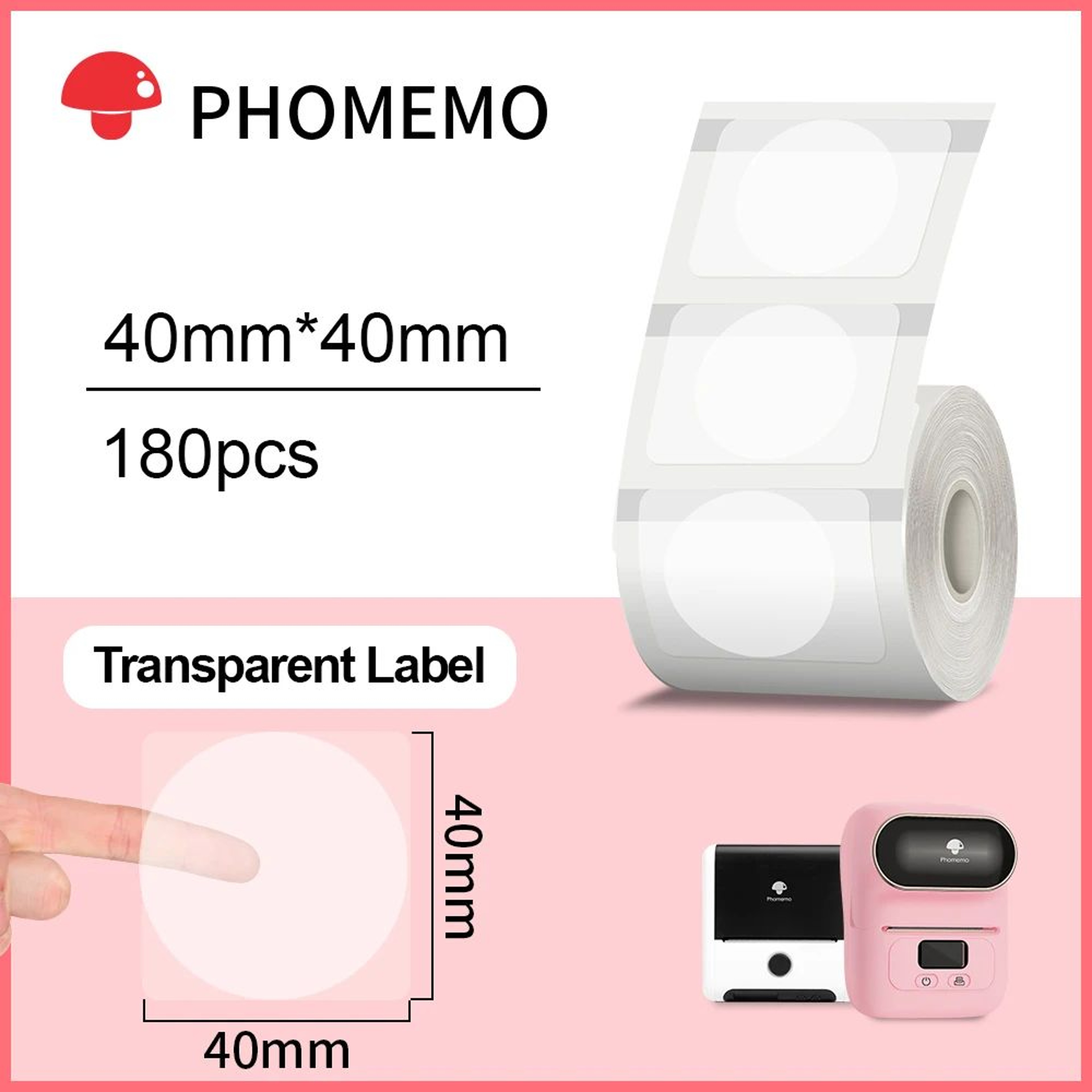 Waterproof White Round Thermal Label Stickers 10